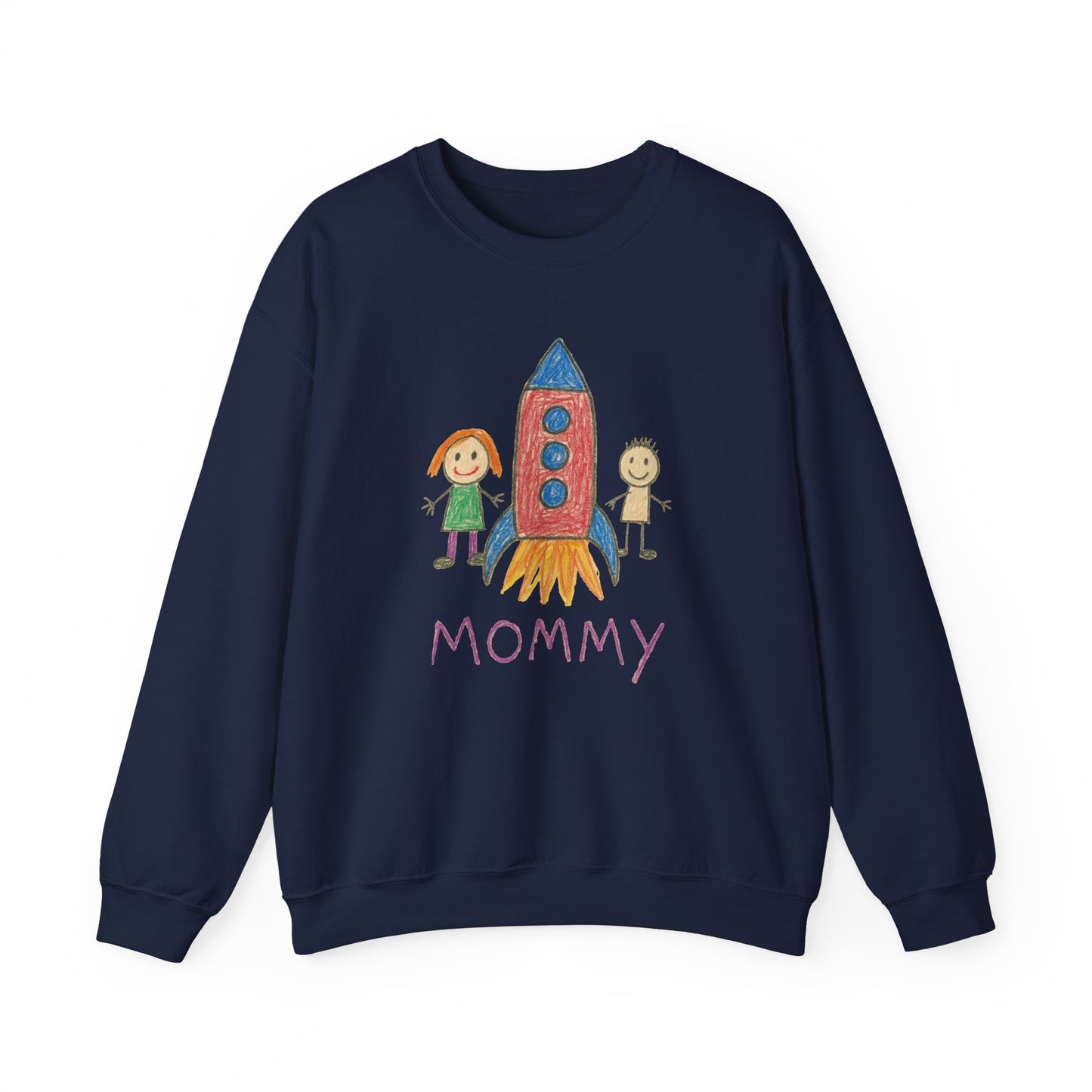Ladies Personalised Kids Drawing Sweatshirt – Custom Child’s Artwork Printed on Front