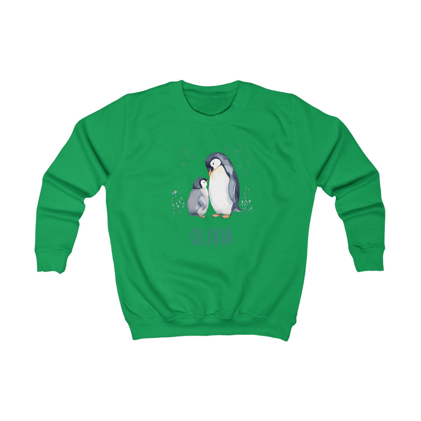 Matching Family Penguin Sweatshirts – Personalised Name Jumpers for Mum & Child | Custom Winter Christmas Sweater Set