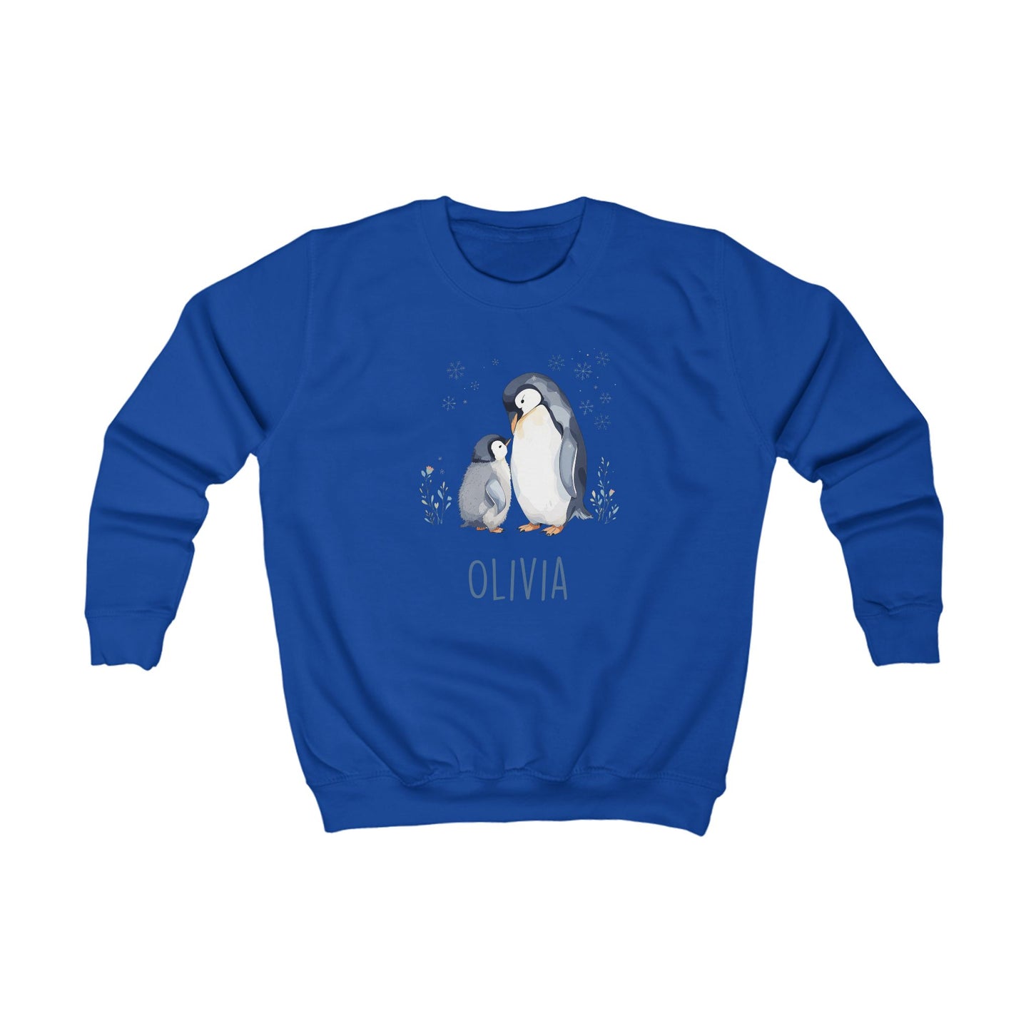Matching Family Penguin Sweatshirts – Personalised Name Jumpers for Mum & Child | Custom Winter Christmas Sweater Set
