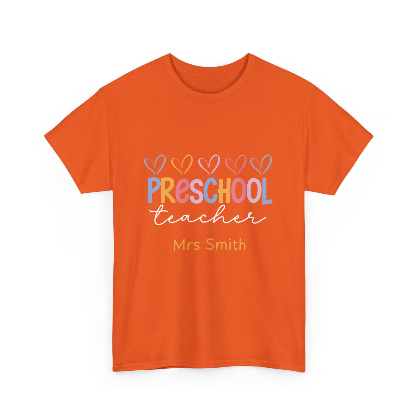 Personalized Preschool Teacher Shirt Custom Name Teacher T-Shirt, Preschool Teachers gift, cute classroom tee, custom teacher appreciation
