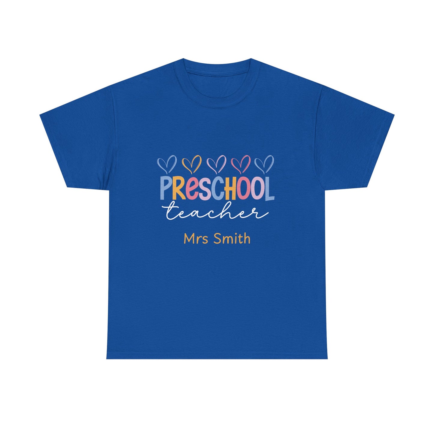 Personalized Preschool Teacher Shirt Custom Name Teacher T-Shirt, Preschool Teachers gift, cute classroom tee, custom teacher appreciation