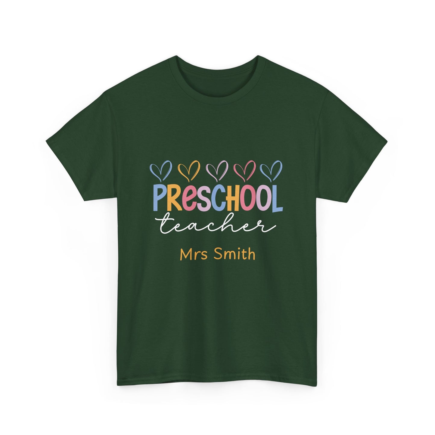 Personalized Preschool Teacher Shirt Custom Name Teacher T-Shirt, Preschool Teachers gift, cute classroom tee, custom teacher appreciation
