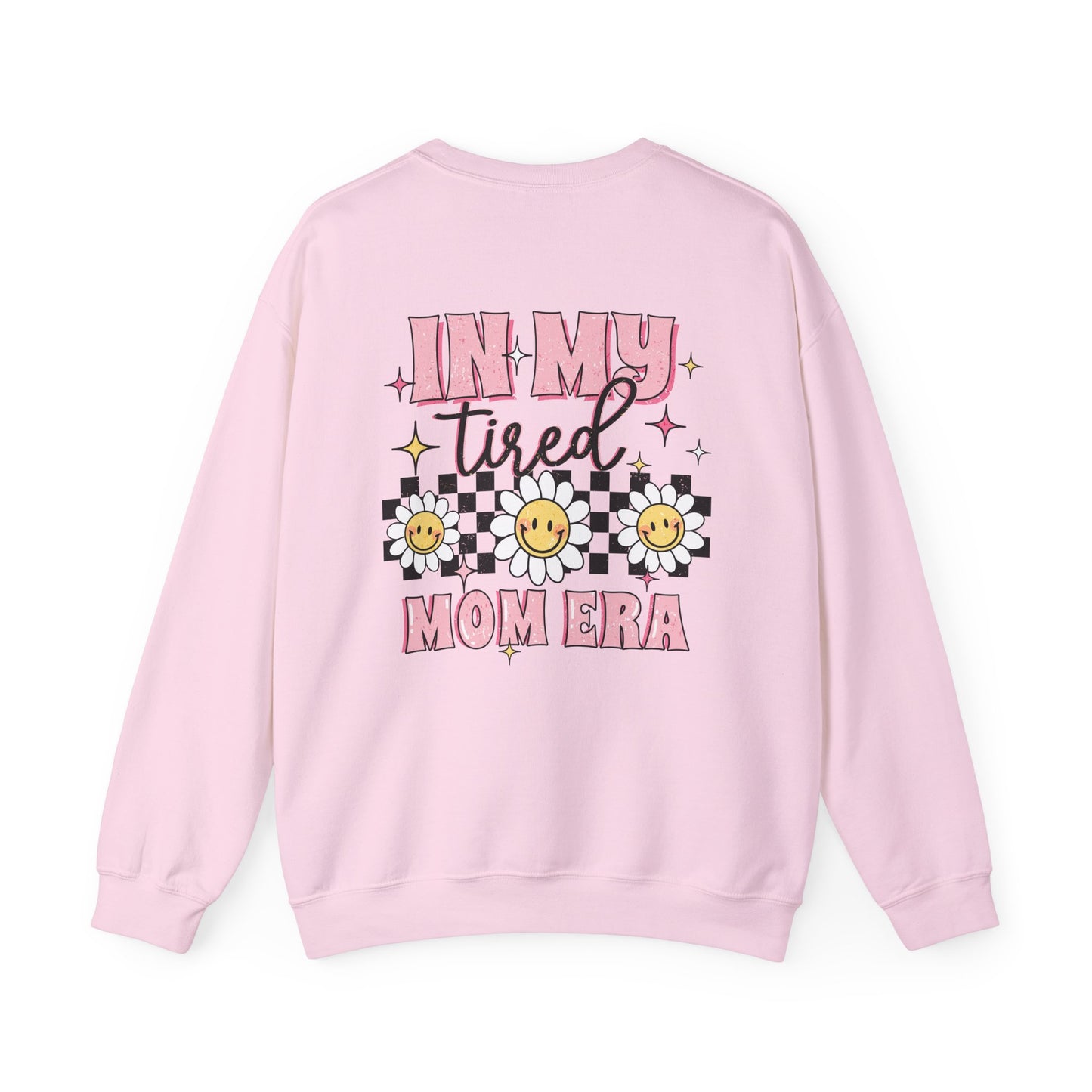 In My Tired Mom Era Sweatshirt - Funny Mom Life Sweater, Cute Retro Flower Jumper, Birthday or Christmas Gift for Moms