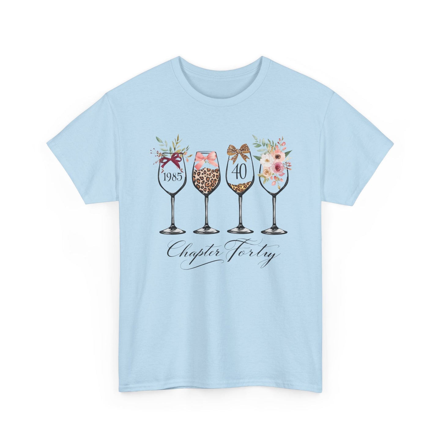 40th Birthday Shirt for Women -Chapter Forty T-Shirt, 1985 Birthday Gift, Turning 40 Celebration Tee Ladies fortieth Birthday Gift