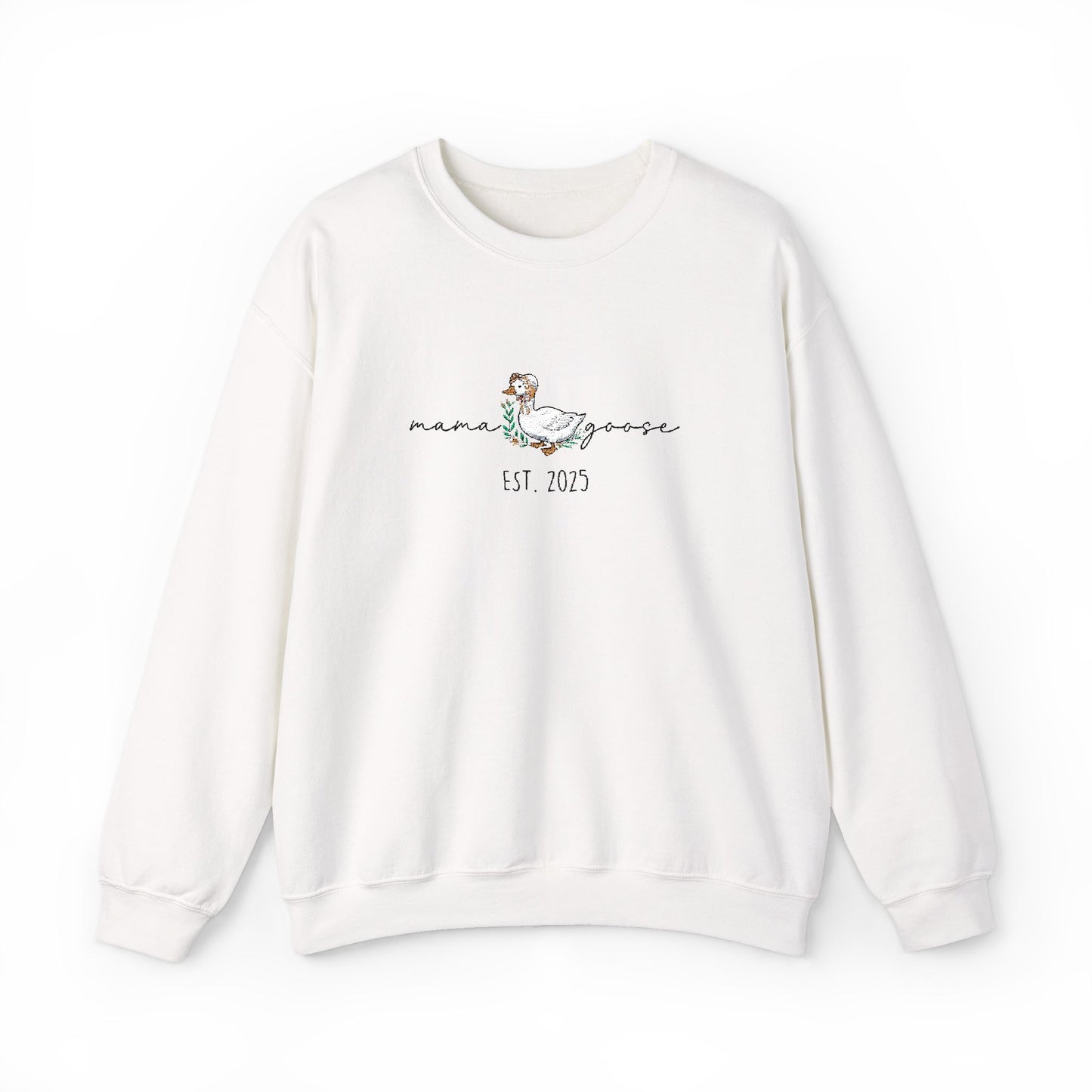 Personalised Embroidered Mama Goose Sweatshirt – Custom Year Mom Sweater