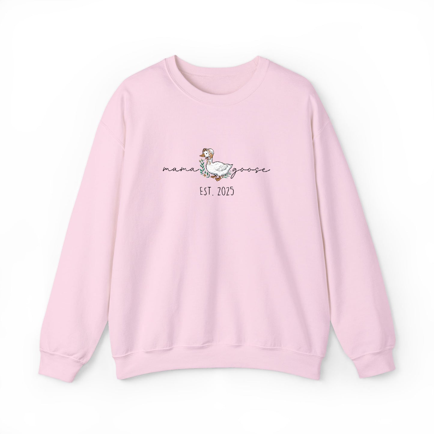 Personalised Embroidered Mama Goose Sweatshirt – Custom Year Mom Sweater