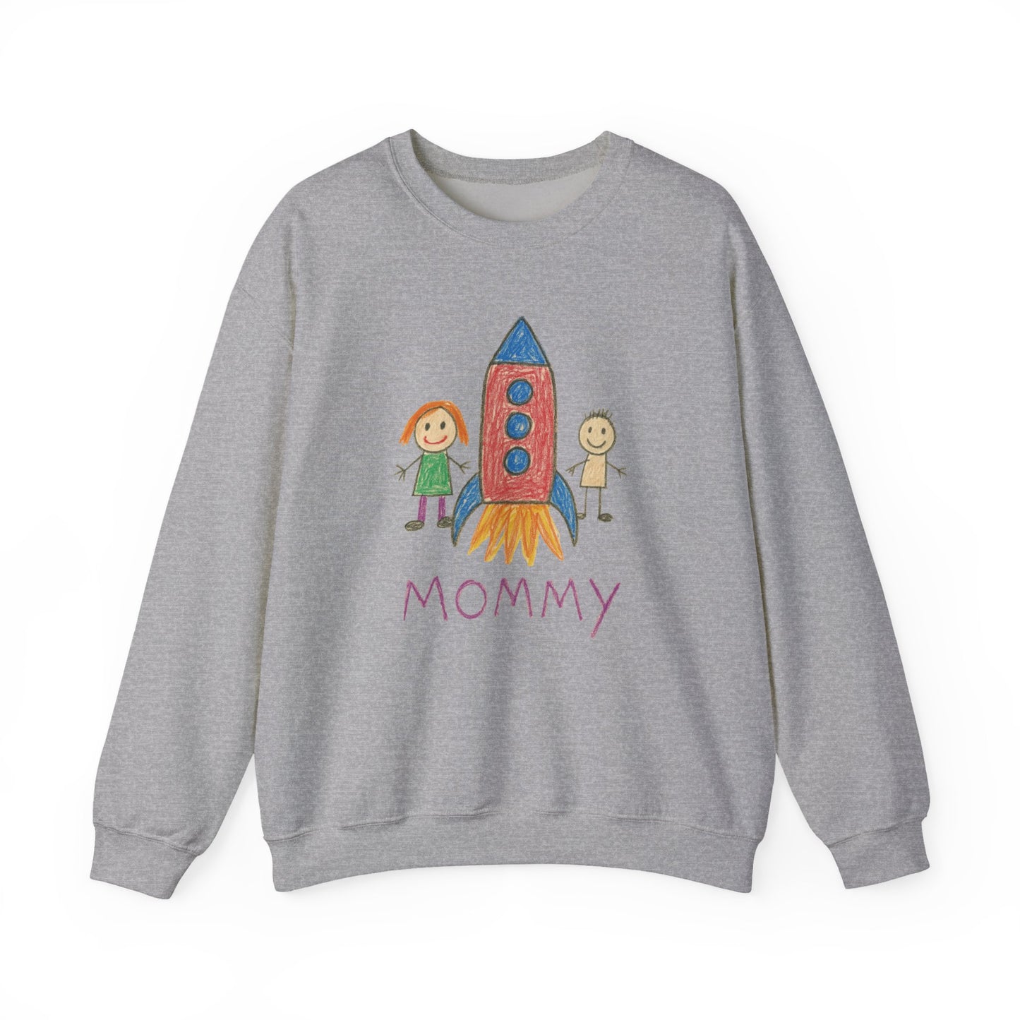 Ladies Personalised Kids Drawing Sweatshirt – Custom Child’s Artwork Printed on Front