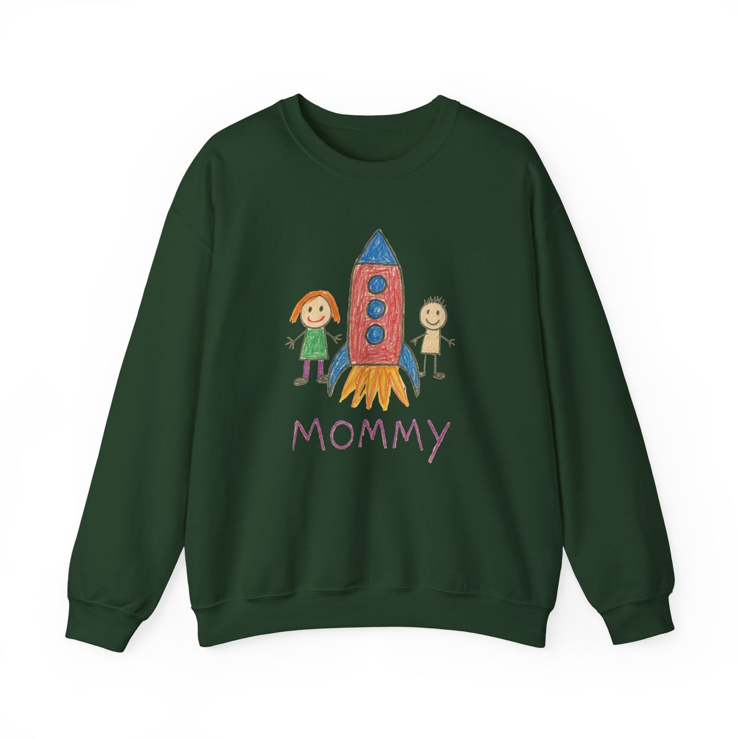 Ladies Personalised Kids Drawing Sweatshirt – Custom Child’s Artwork Printed on Front