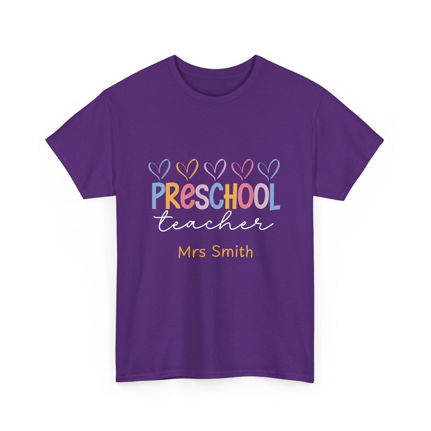 Personalized Preschool Teacher Shirt Custom Name Teacher T-Shirt, Preschool Teachers gift, cute classroom tee, custom teacher appreciation