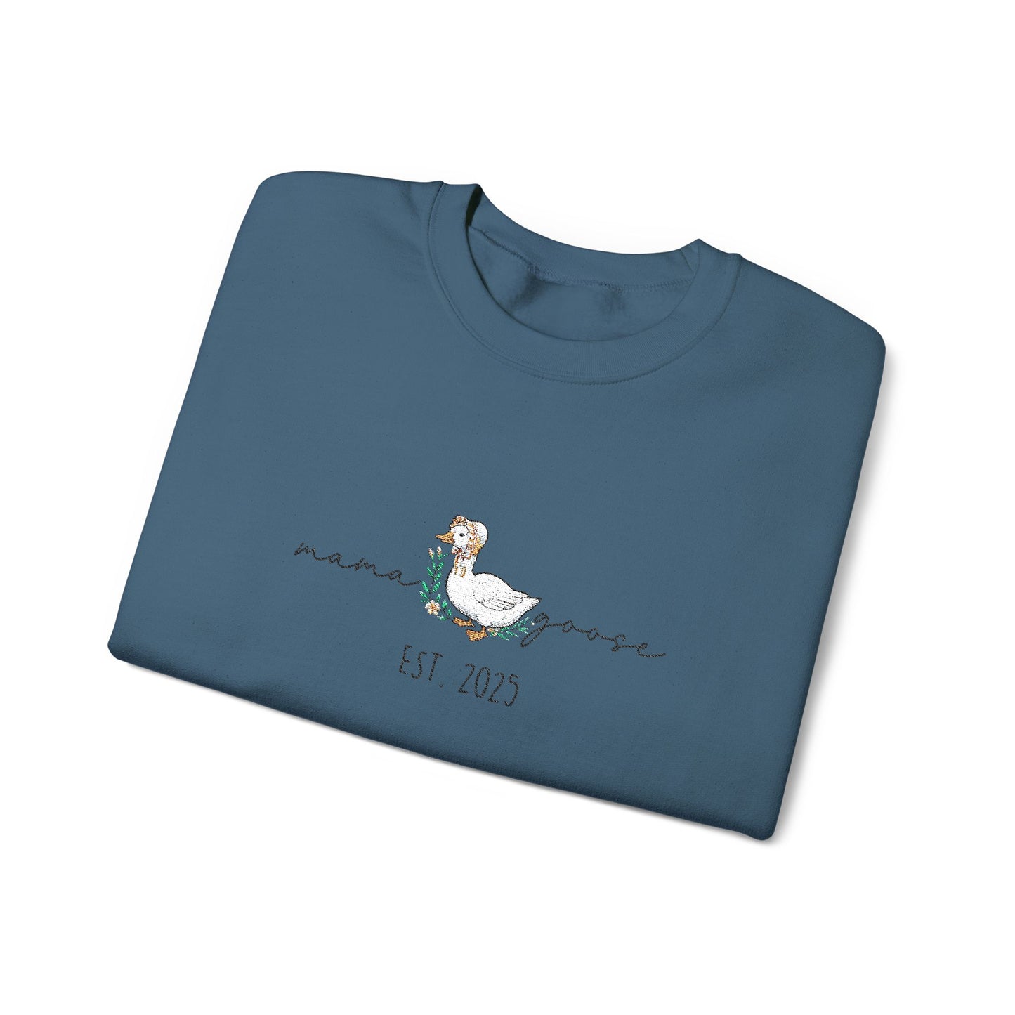 Personalised Embroidered Mama Goose Sweatshirt – Custom Year Mom Sweater