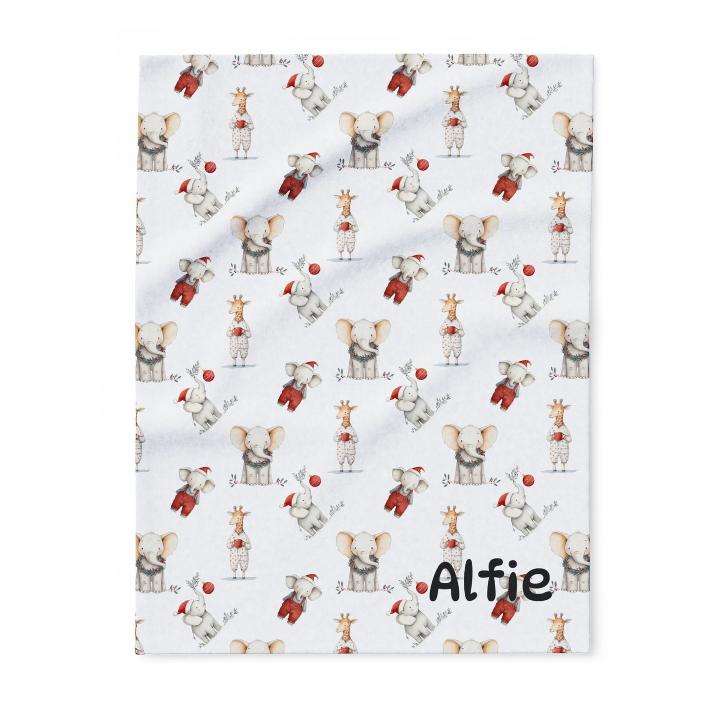 Personalised Fleece Blanket – Custom Name Kids Blanket (40x30 inch) | Cute Animal Print | Cosy Gift for Children & Toddlers