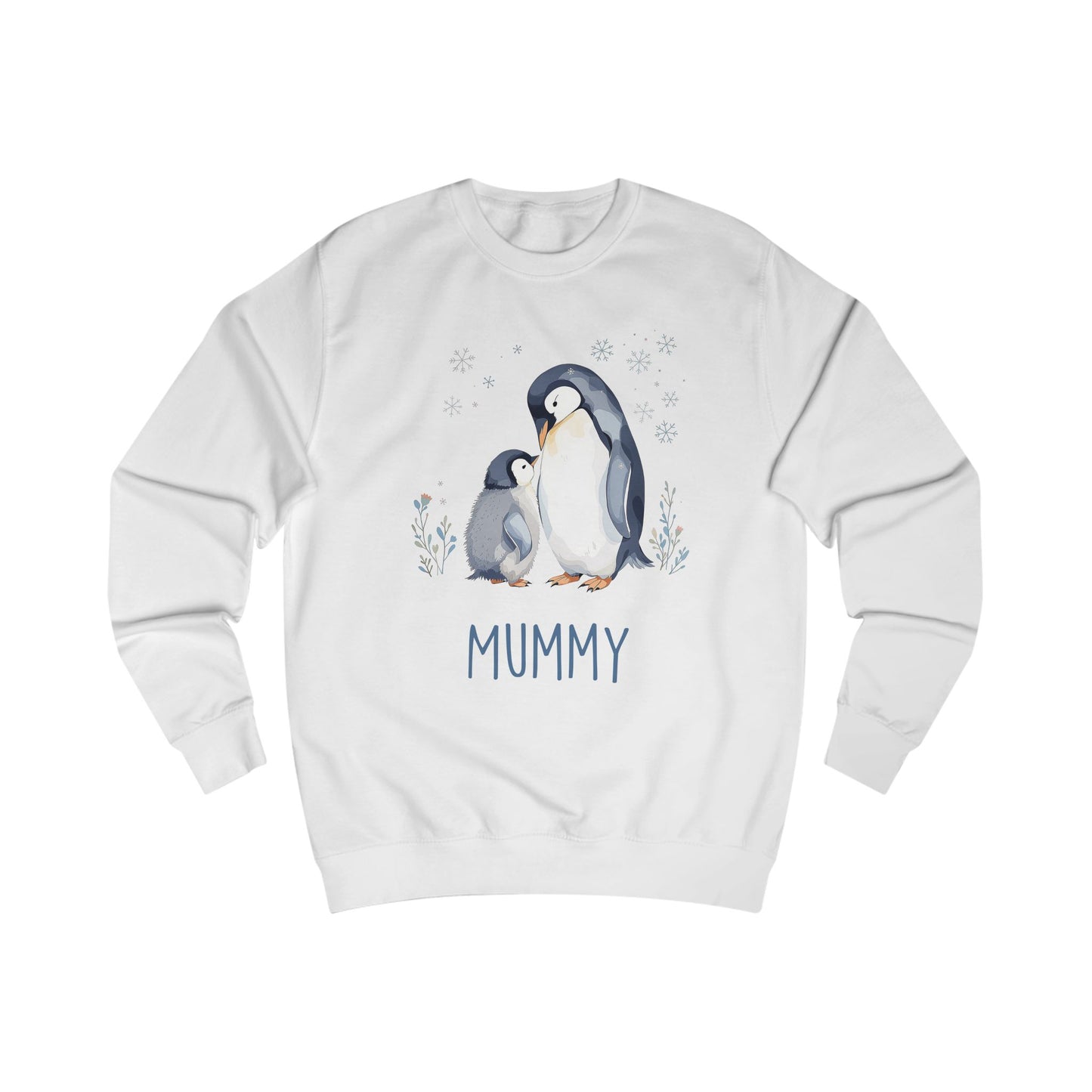 Matching Family Penguin Sweatshirts – Personalised Name Jumpers for Mum & Child | Custom Winter Christmas Sweater Set
