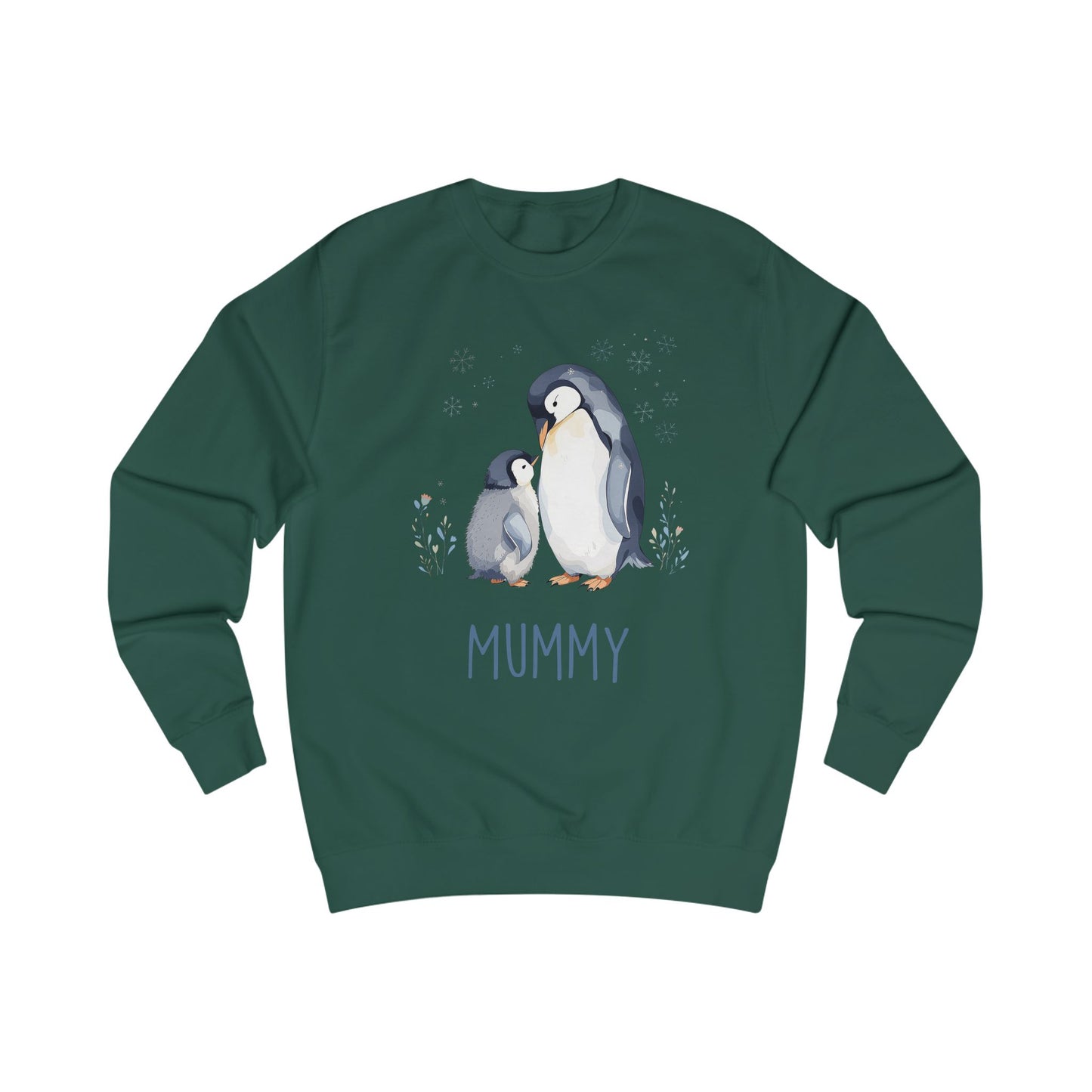 Matching Family Penguin Sweatshirts – Personalised Name Jumpers for Mum & Child | Custom Winter Christmas Sweater Set