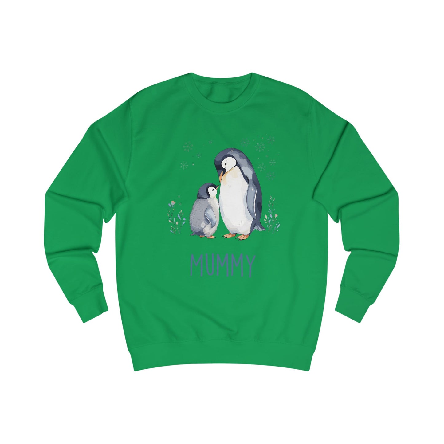 Matching Family Penguin Sweatshirts – Personalised Name Jumpers for Mum & Child | Custom Winter Christmas Sweater Set