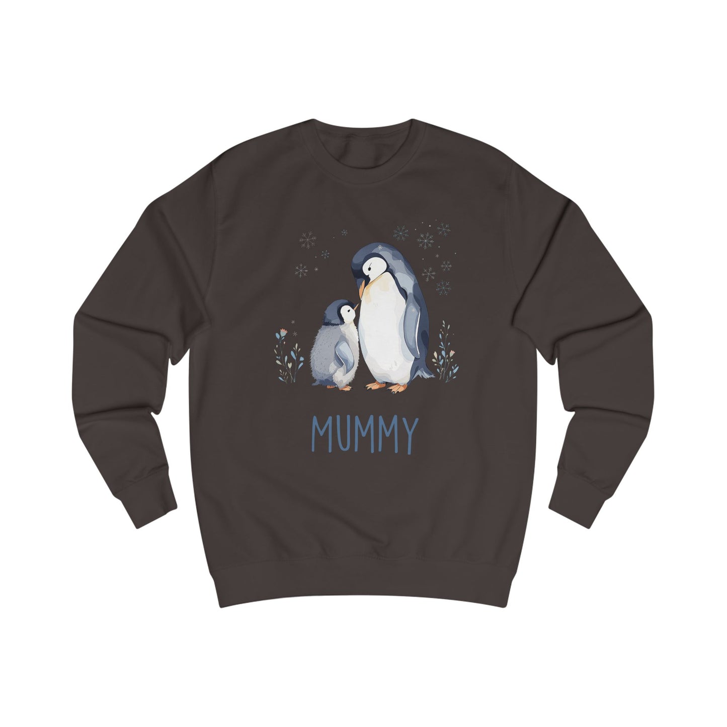 Matching Family Penguin Sweatshirts – Personalised Name Jumpers for Mum & Child | Custom Winter Christmas Sweater Set