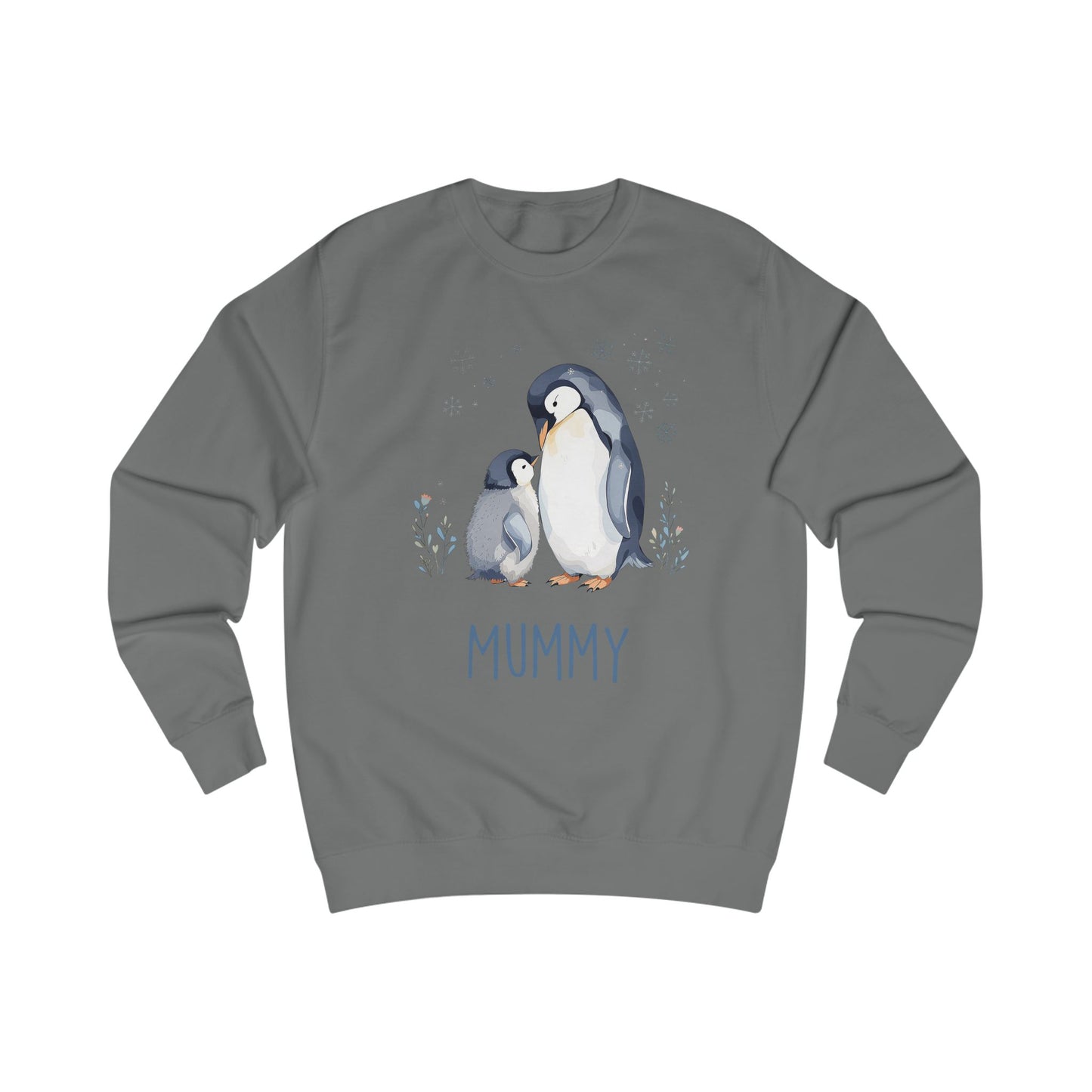 Matching Family Penguin Sweatshirts – Personalised Name Jumpers for Mum & Child | Custom Winter Christmas Sweater Set