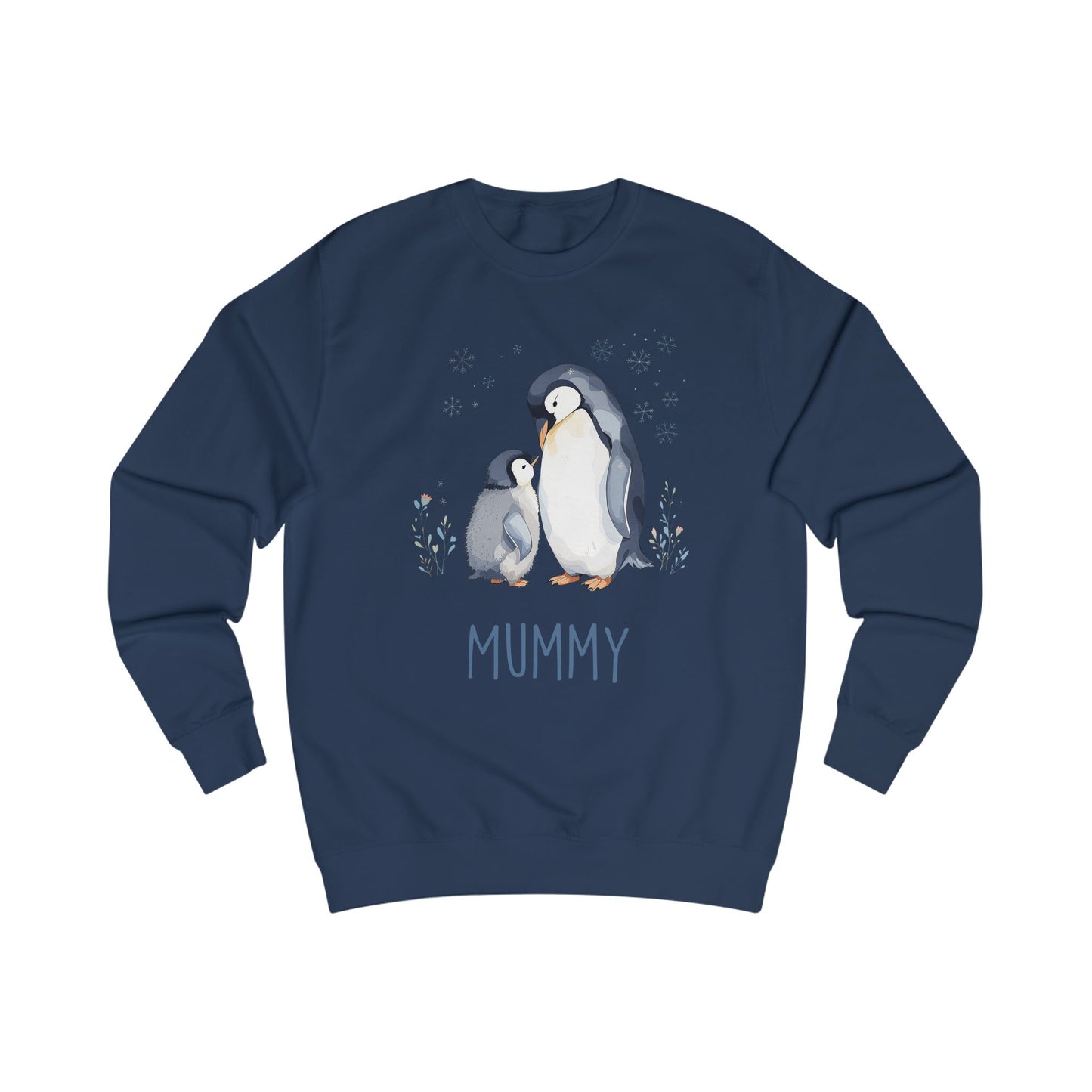 Matching Family Penguin Sweatshirts – Personalised Name Jumpers for Mum & Child | Custom Winter Christmas Sweater Set