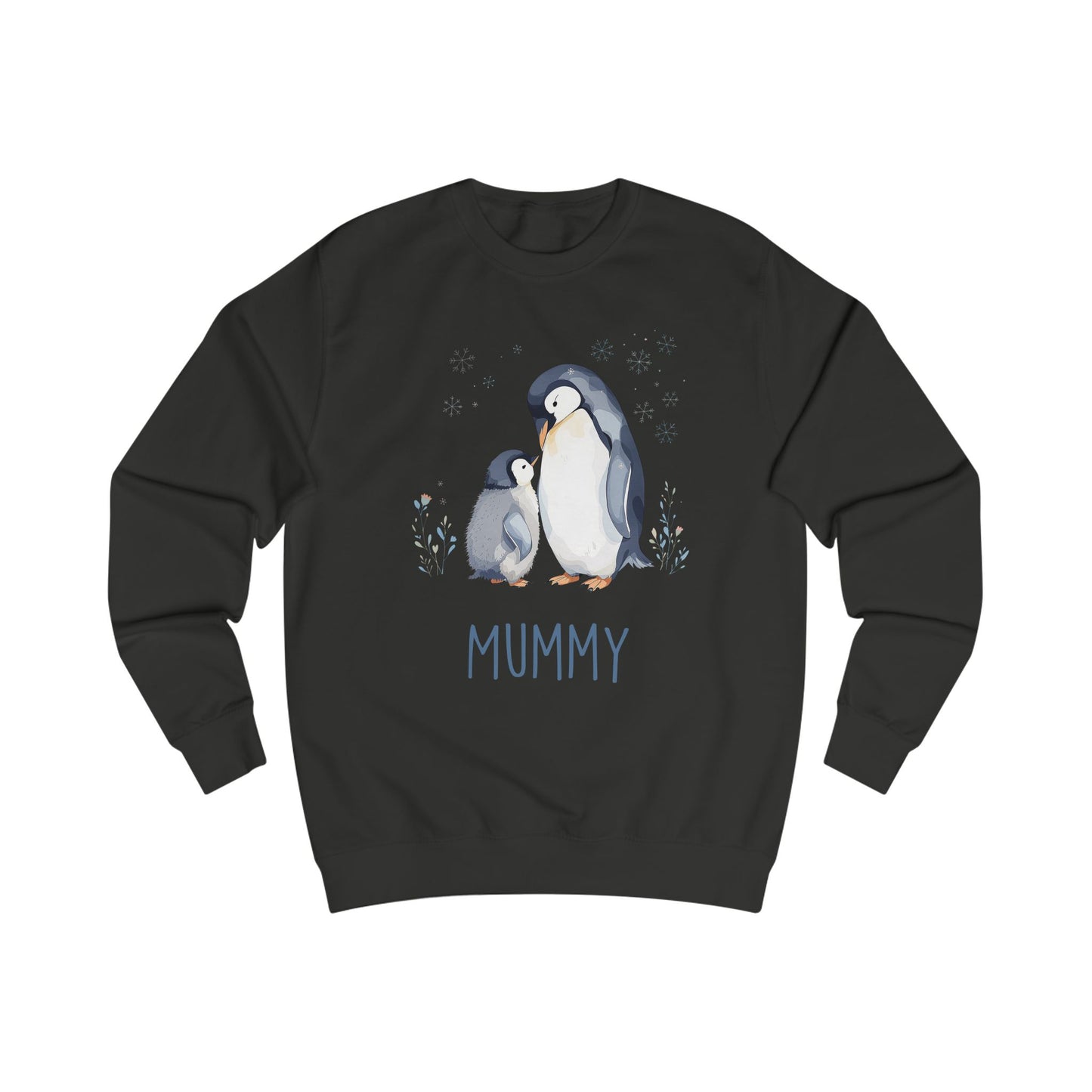 Matching Family Penguin Sweatshirts – Personalised Name Jumpers for Mum & Child | Custom Winter Christmas Sweater Set