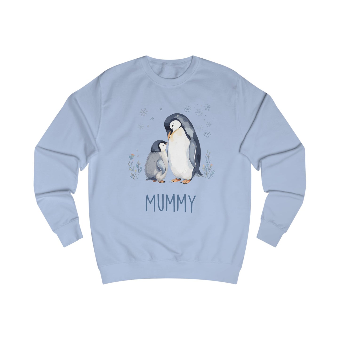Matching Family Penguin Sweatshirts – Personalised Name Jumpers for Mum & Child | Custom Winter Christmas Sweater Set
