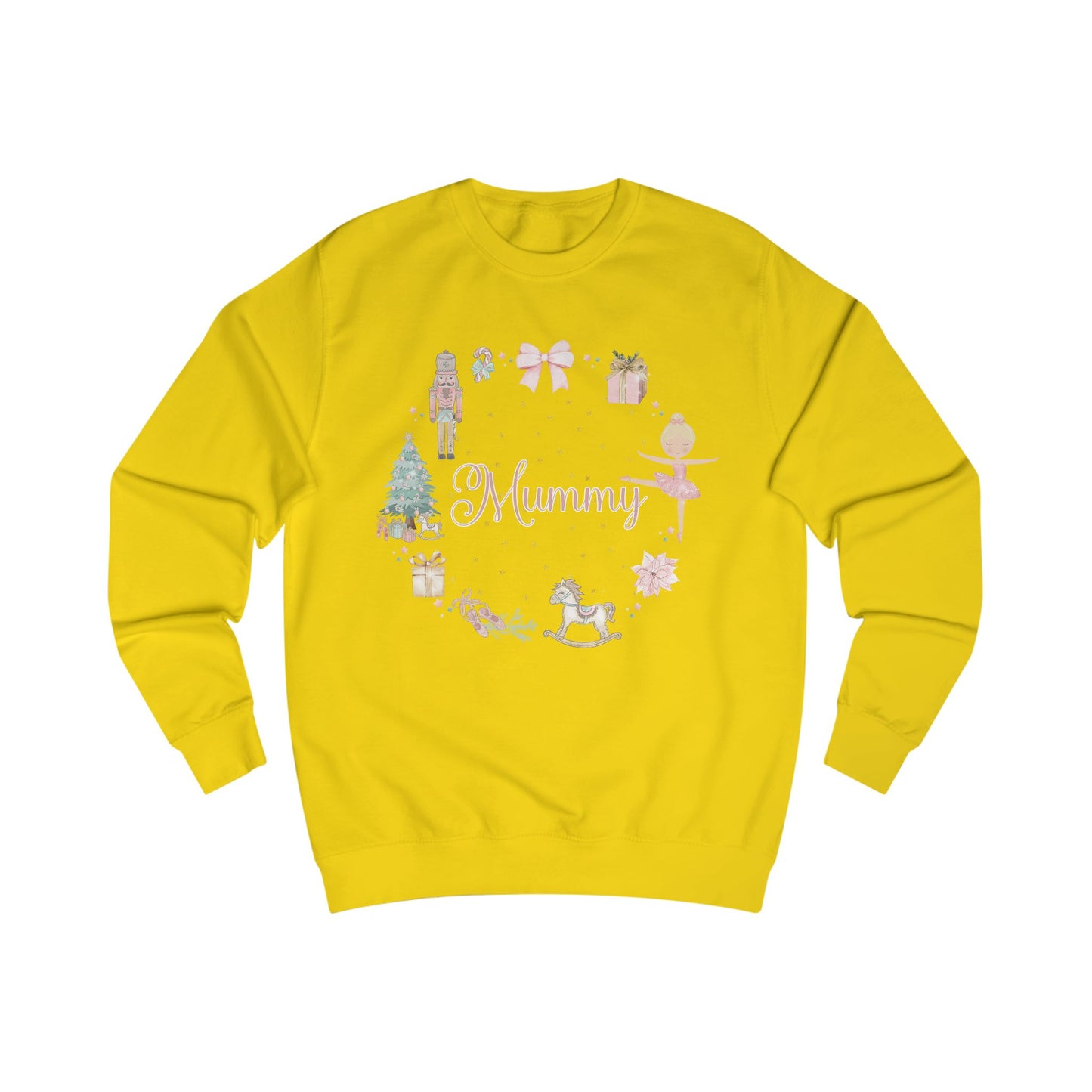 Personalised “Mummy” Christmas Sweatshirt – Nutcracker, Ballerina & Festive Design | Matching Family Christmas Jumper | Custom Name Sweater