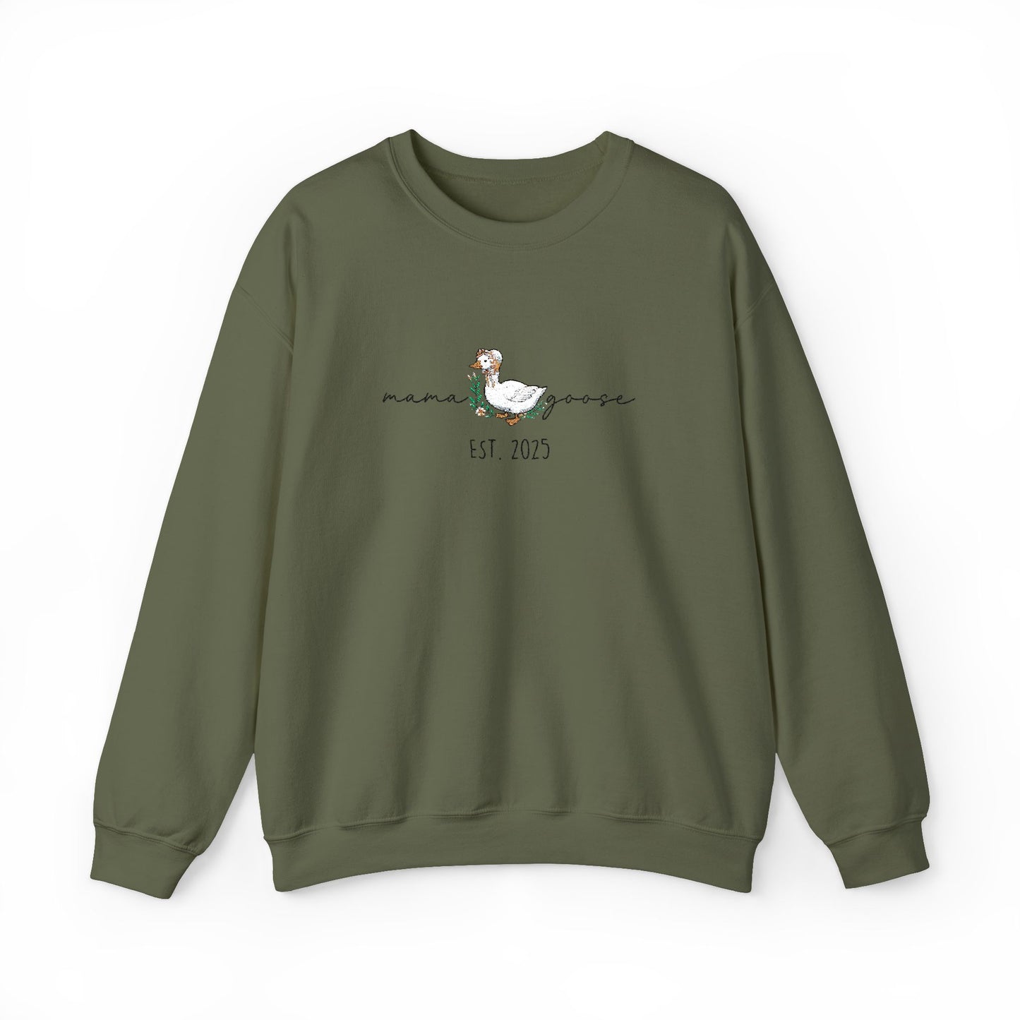 Personalised Embroidered Mama Goose Sweatshirt – Custom Year Mom Sweater