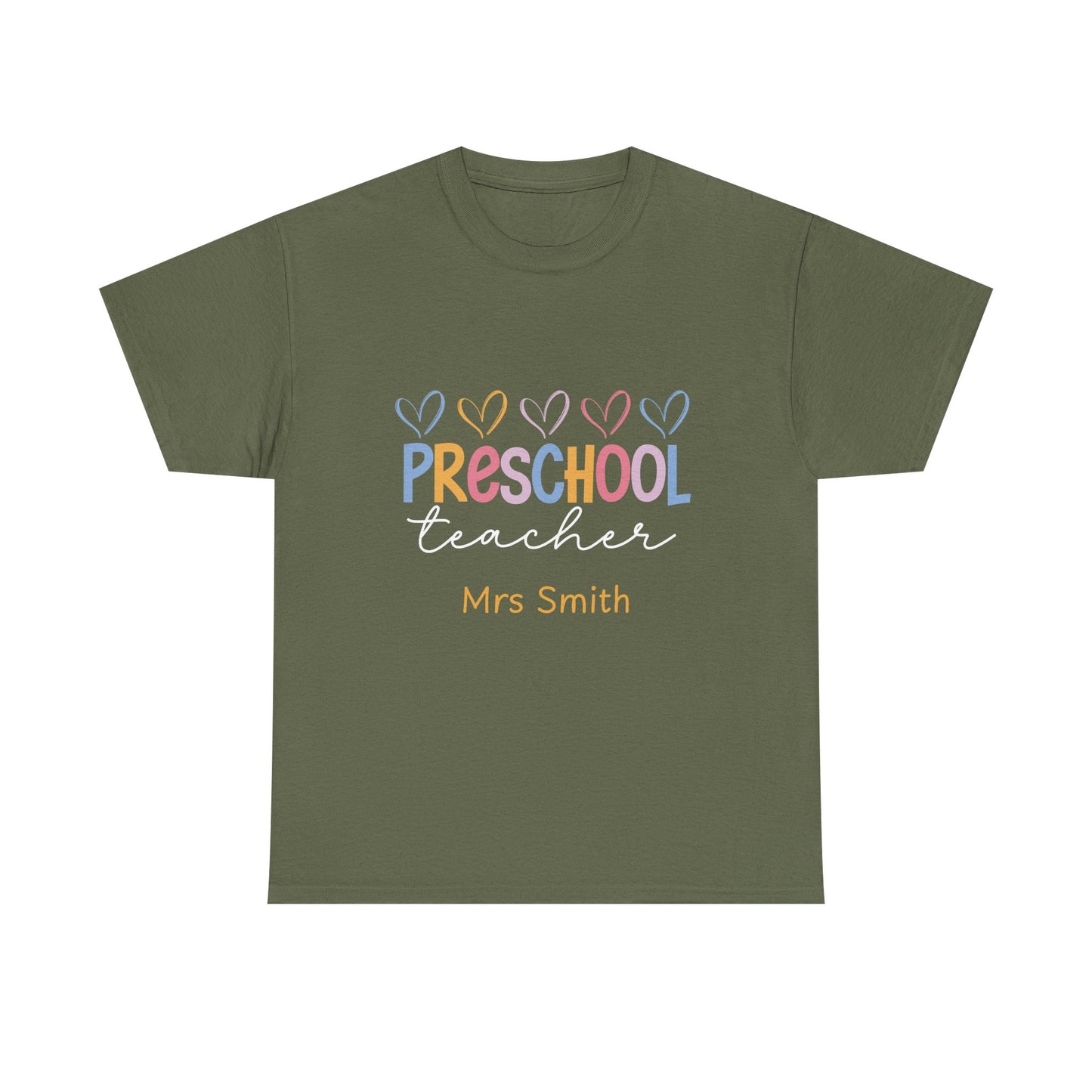 Personalized Preschool Teacher Shirt Custom Name Teacher T-Shirt, Preschool Teachers gift, cute classroom tee, custom teacher appreciation