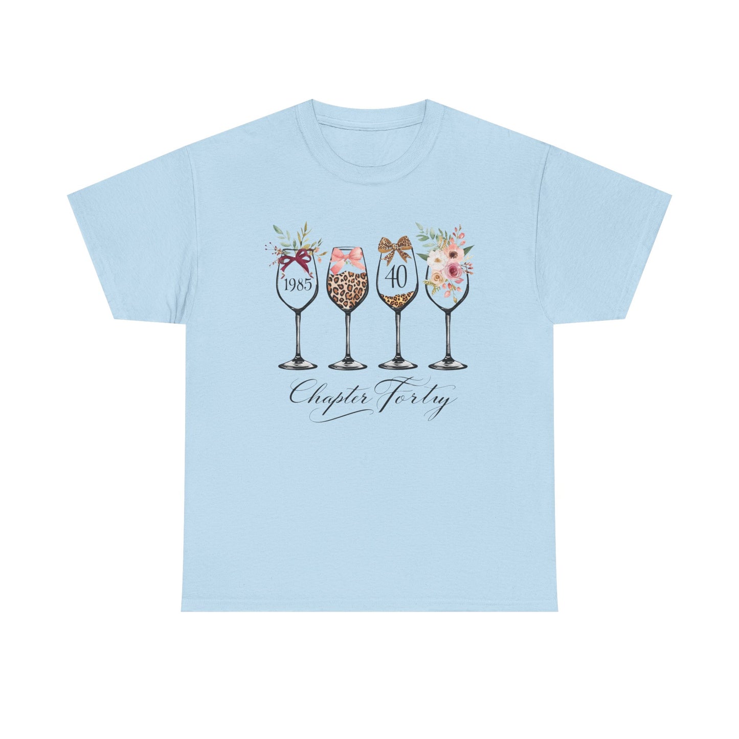40th Birthday Shirt for Women -Chapter Forty T-Shirt, 1985 Birthday Gift, Turning 40 Celebration Tee Ladies fortieth Birthday Gift