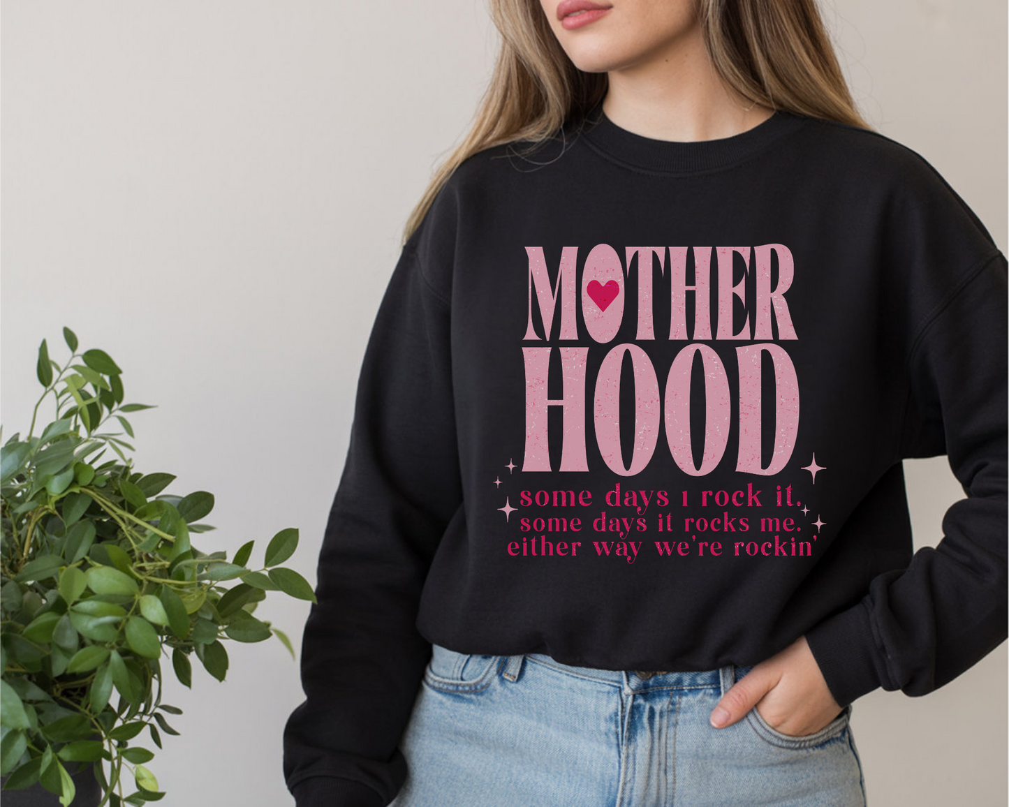 Motherhood Crewneck Sweatshirt | Cozy Women's Gift | Stylish Mom Life Sweatshirt, Gift for New Moms, Mother's Day Apparel, Casual Comfort