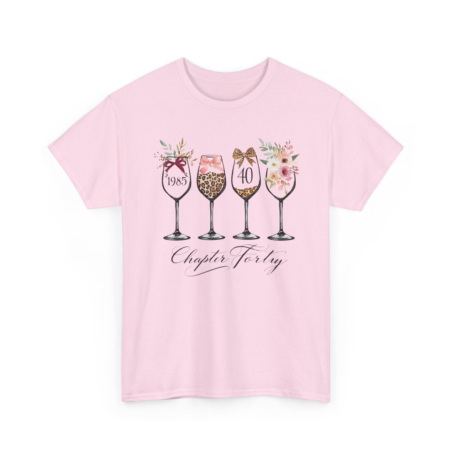 40th Birthday Shirt for Women -Chapter Forty T-Shirt, 1985 Birthday Gift, Turning 40 Celebration Tee Ladies fortieth Birthday Gift