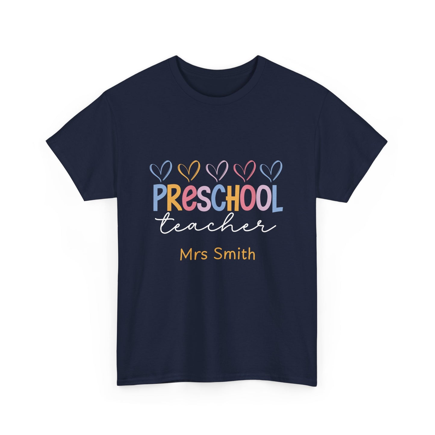 Personalized Preschool Teacher Shirt Custom Name Teacher T-Shirt, Preschool Teachers gift, cute classroom tee, custom teacher appreciation