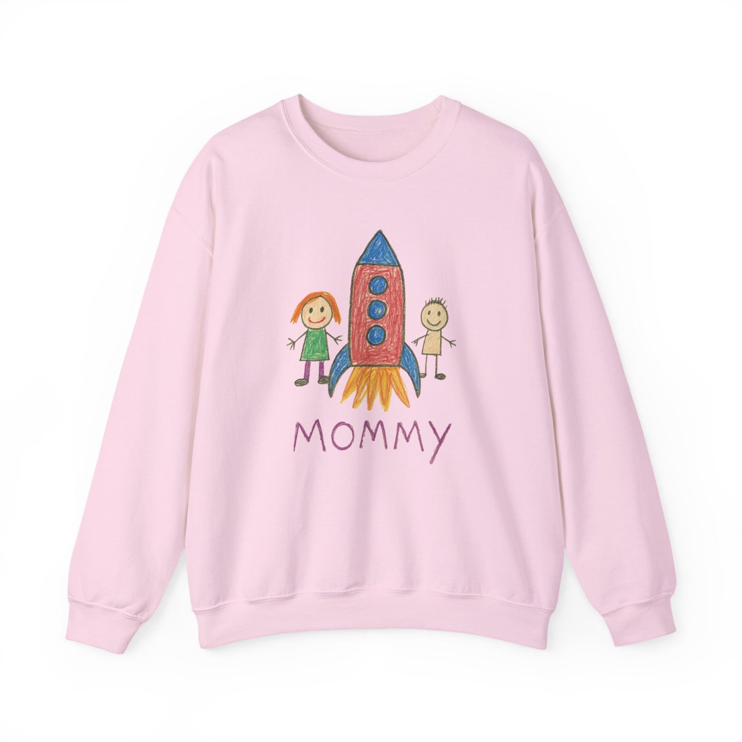 Ladies Personalised Kids Drawing Sweatshirt – Custom Child’s Artwork Printed on Front