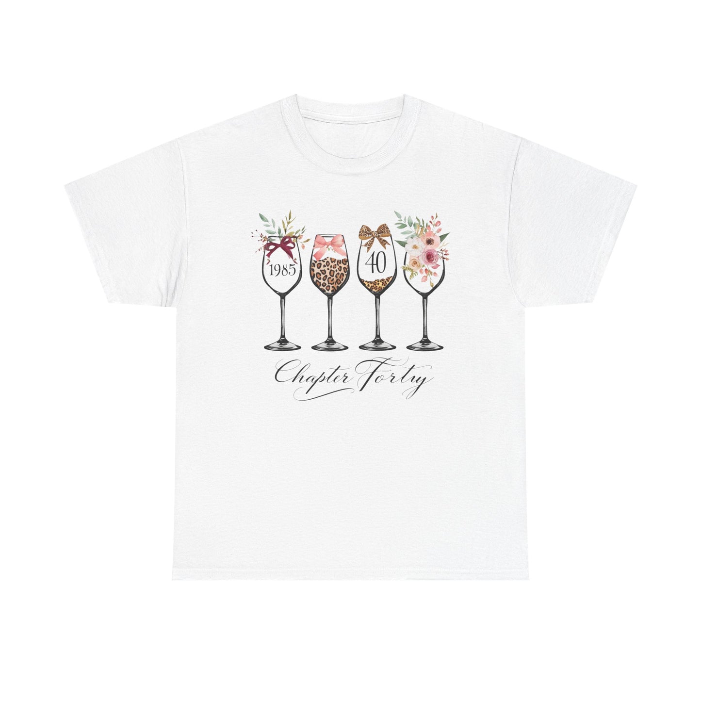 40th Birthday Shirt for Women -Chapter Forty T-Shirt, 1985 Birthday Gift, Turning 40 Celebration Tee Ladies fortieth Birthday Gift