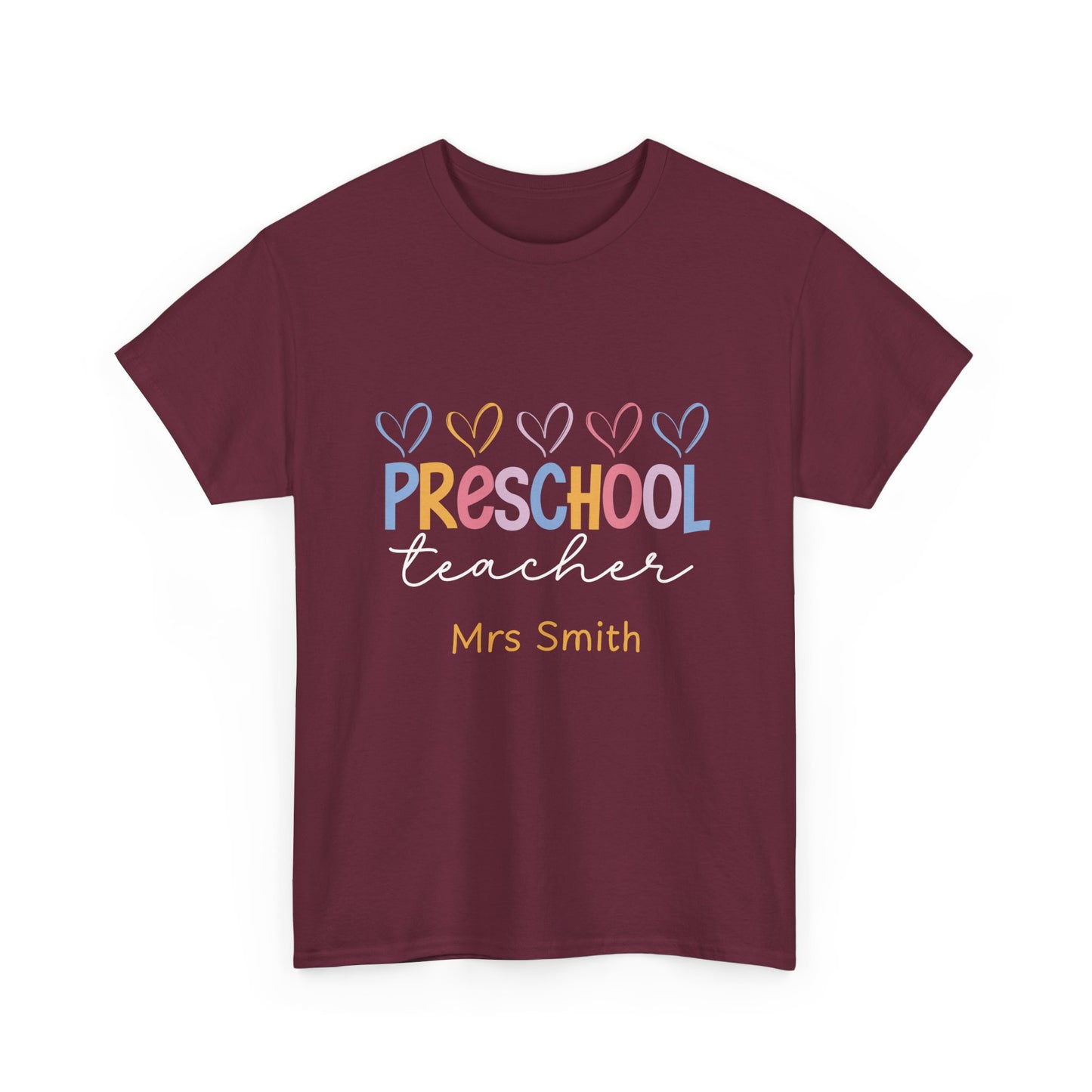 Personalized Preschool Teacher Shirt Custom Name Teacher T-Shirt, Preschool Teachers gift, cute classroom tee, custom teacher appreciation