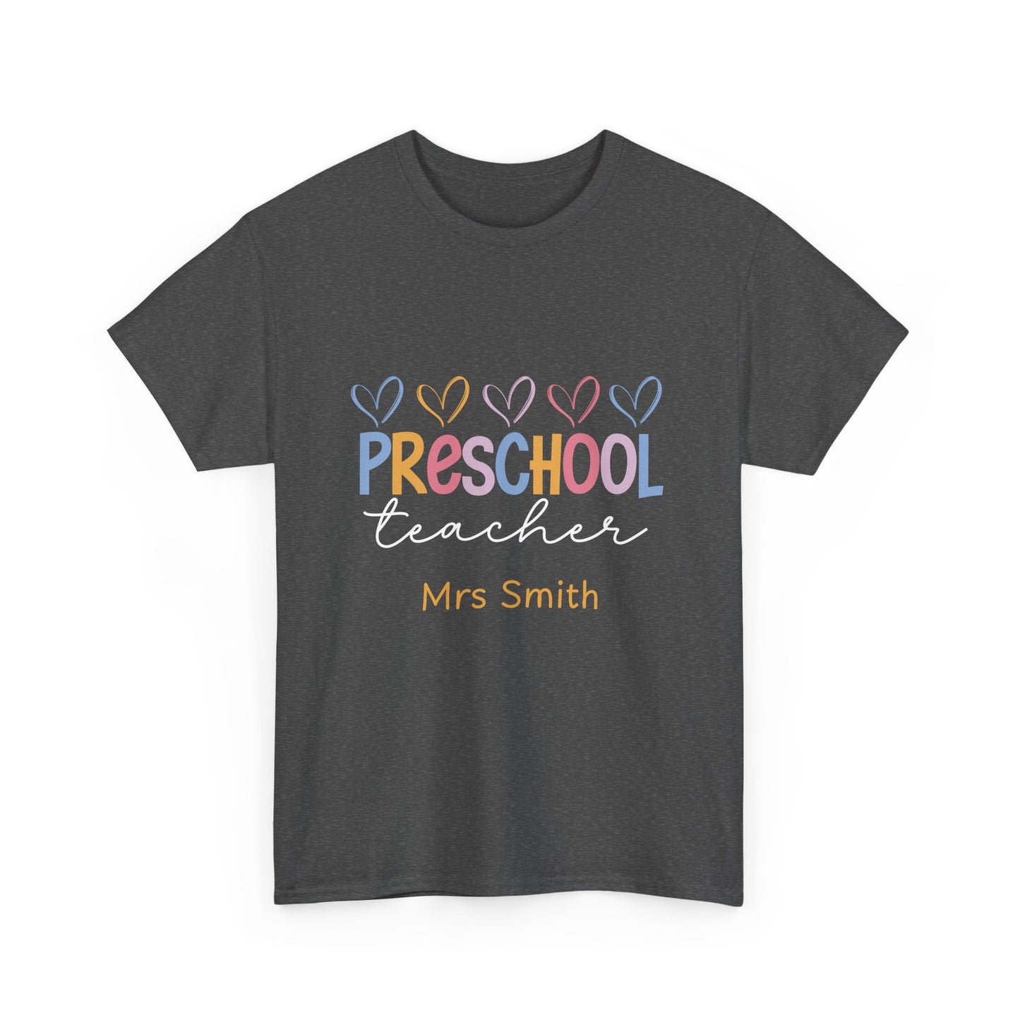 Personalized Preschool Teacher Shirt Custom Name Teacher T-Shirt, Preschool Teachers gift, cute classroom tee, custom teacher appreciation