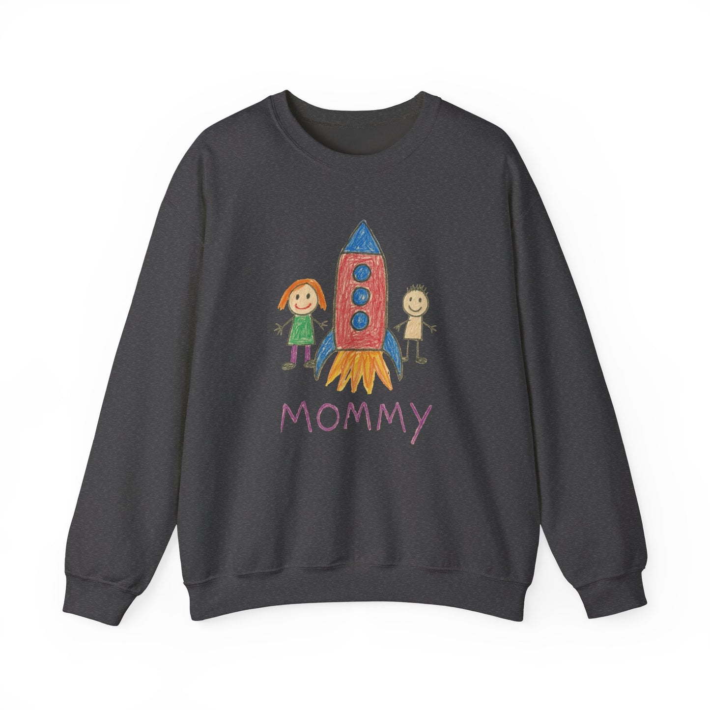 Ladies Personalised Kids Drawing Sweatshirt – Custom Child’s Artwork Printed on Front