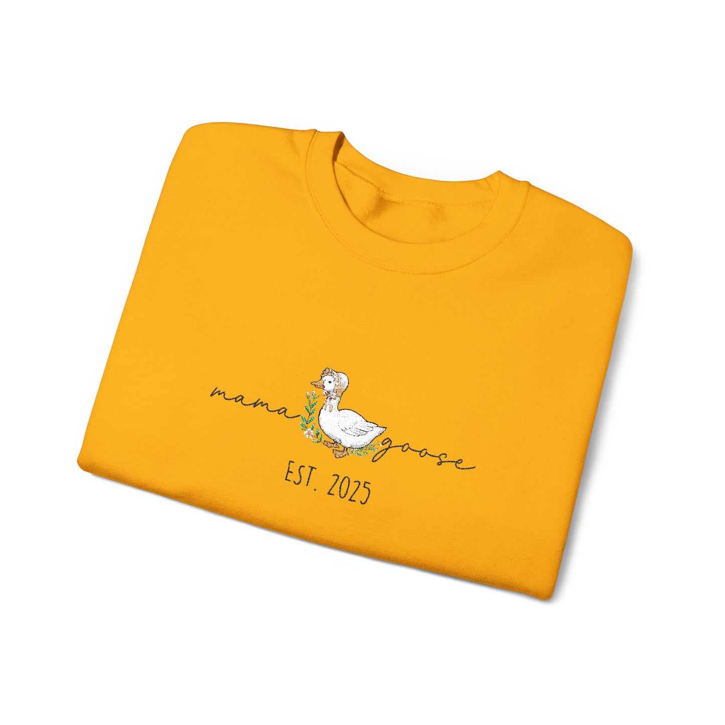 Personalised Embroidered Mama Goose Sweatshirt – Custom Year Mom Sweater