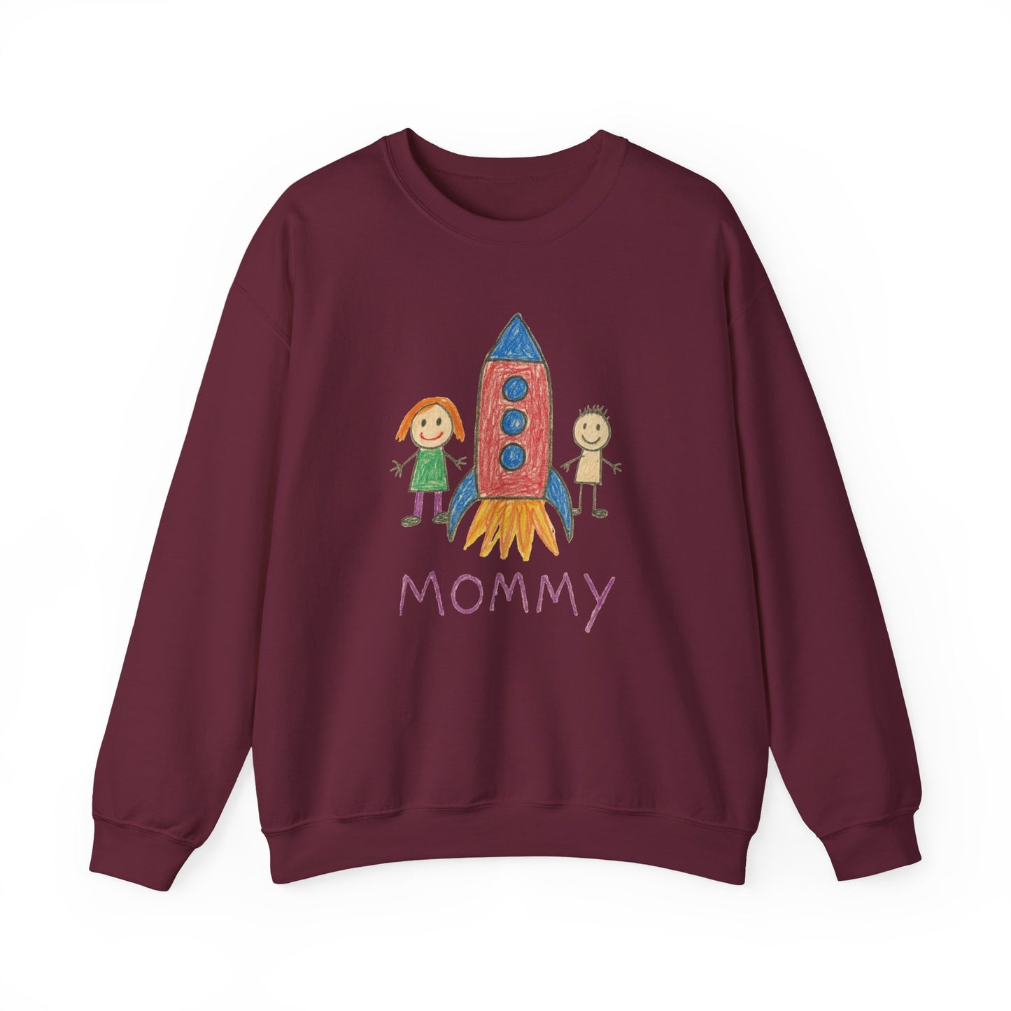 Ladies Personalised Kids Drawing Sweatshirt – Custom Child’s Artwork Printed on Front