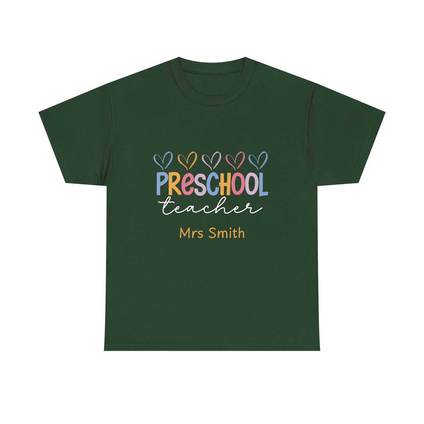 Personalized Preschool Teacher Shirt Custom Name Teacher T-Shirt, Preschool Teachers gift, cute classroom tee, custom teacher appreciation