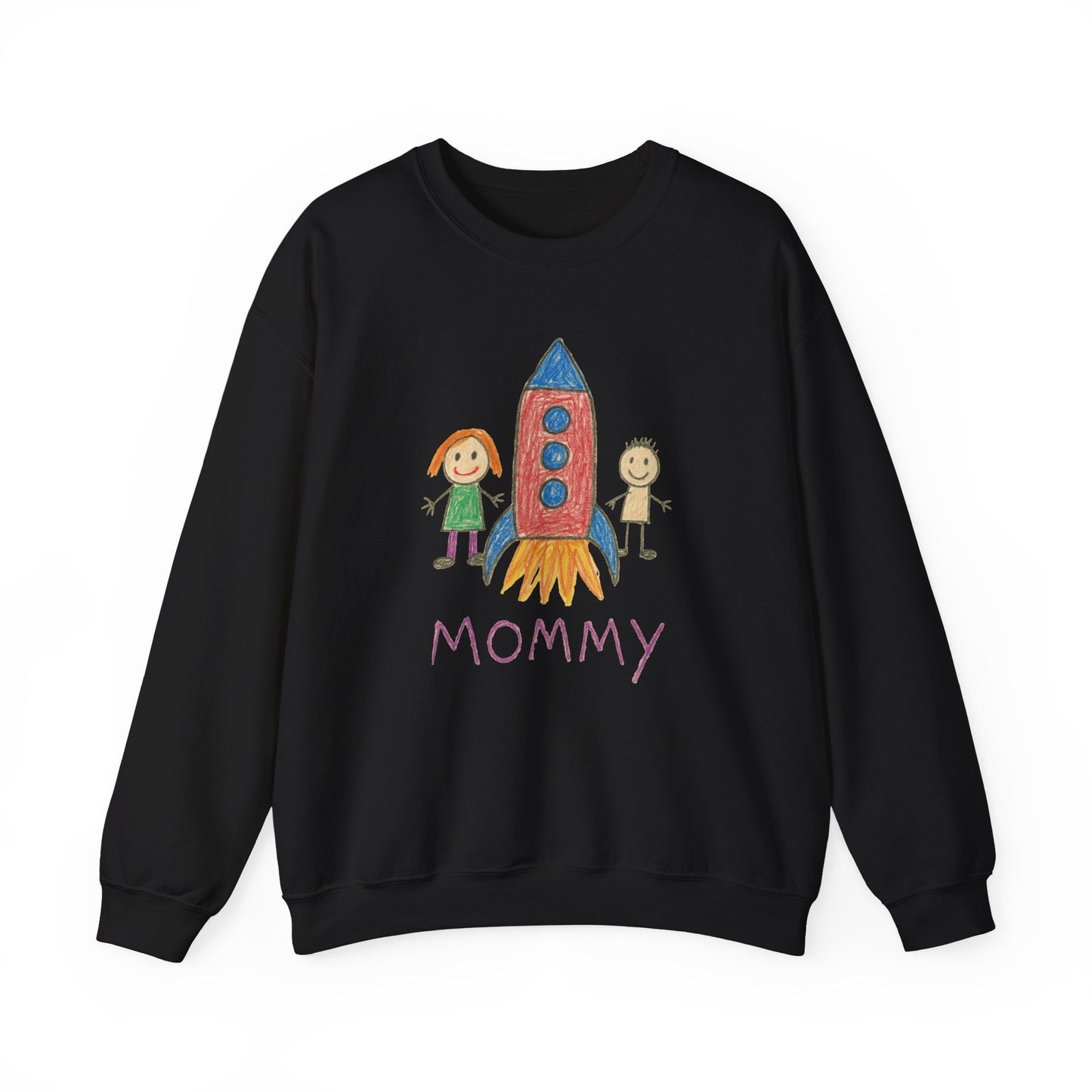 Ladies Personalised Kids Drawing Sweatshirt – Custom Child’s Artwork Printed on Front