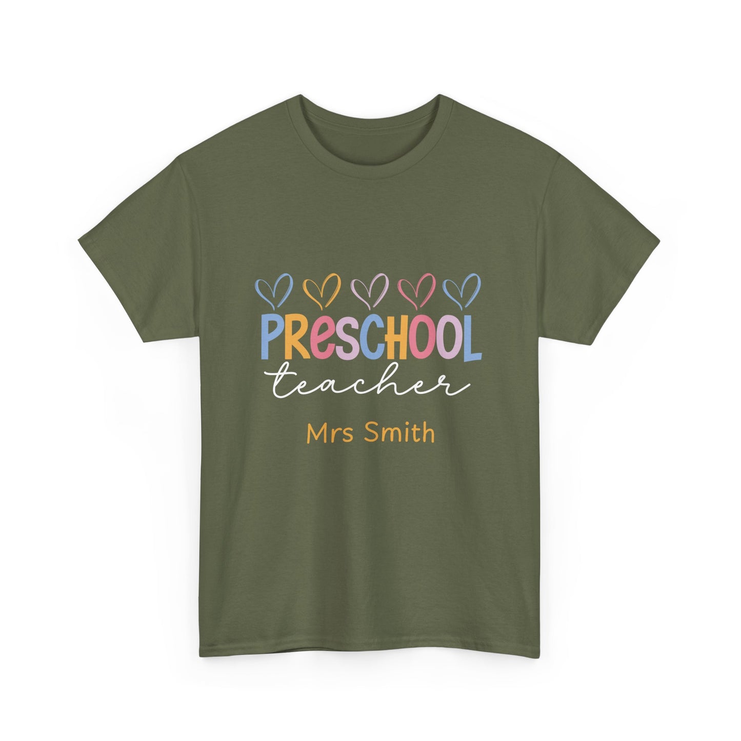Personalized Preschool Teacher Shirt Custom Name Teacher T-Shirt, Preschool Teachers gift, cute classroom tee, custom teacher appreciation