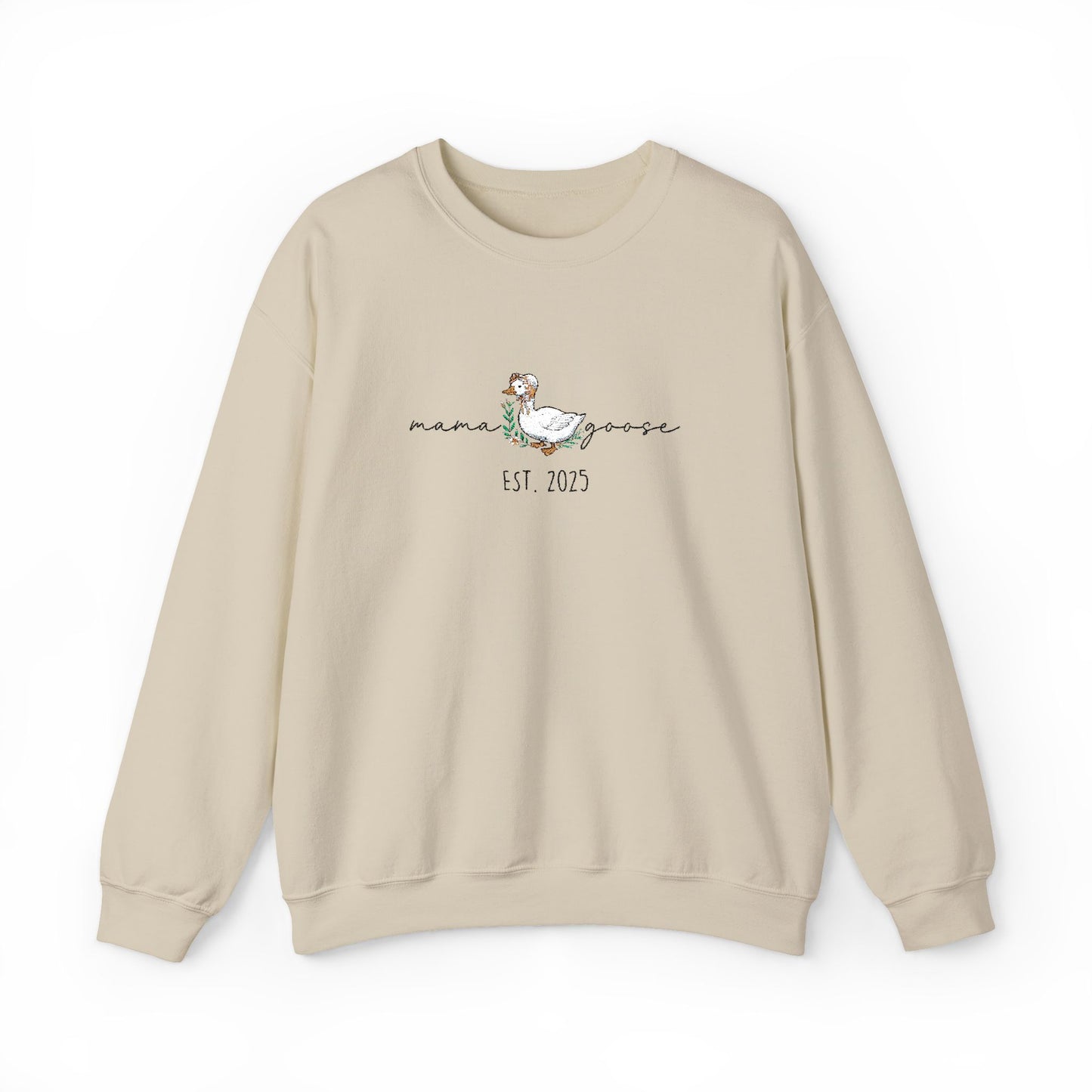 Personalised Embroidered Mama Goose Sweatshirt – Custom Year Mom Sweater