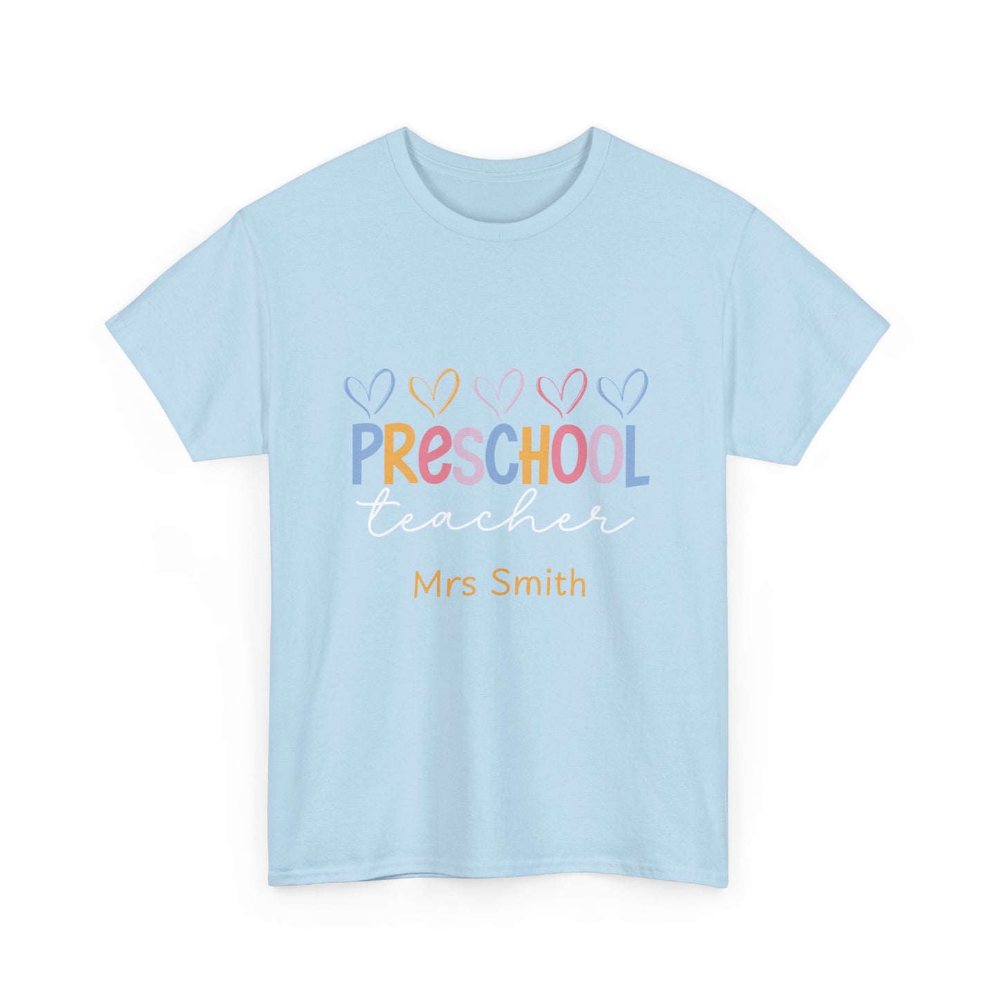 Personalized Preschool Teacher Shirt Custom Name Teacher T-Shirt, Preschool Teachers gift, cute classroom tee, custom teacher appreciation