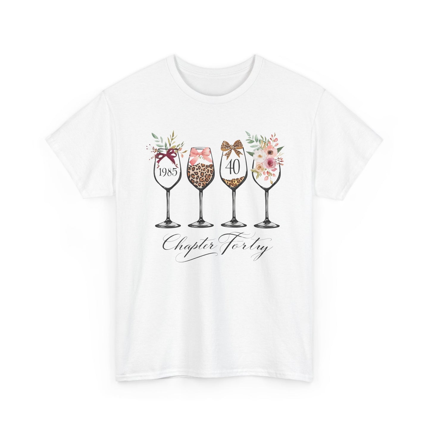 40th Birthday Shirt for Women -Chapter Forty T-Shirt, 1985 Birthday Gift, Turning 40 Celebration Tee Ladies fortieth Birthday Gift