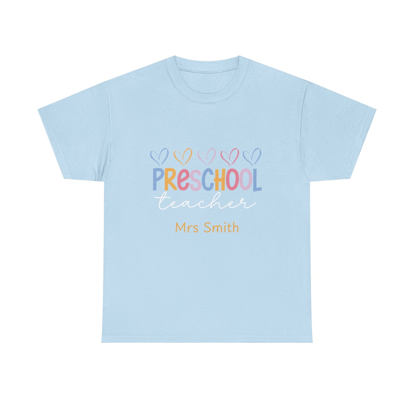 Personalized Preschool Teacher Shirt Custom Name Teacher T-Shirt, Preschool Teachers gift, cute classroom tee, custom teacher appreciation