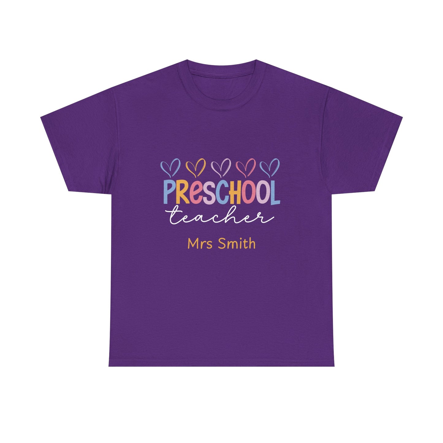 Personalized Preschool Teacher Shirt Custom Name Teacher T-Shirt, Preschool Teachers gift, cute classroom tee, custom teacher appreciation