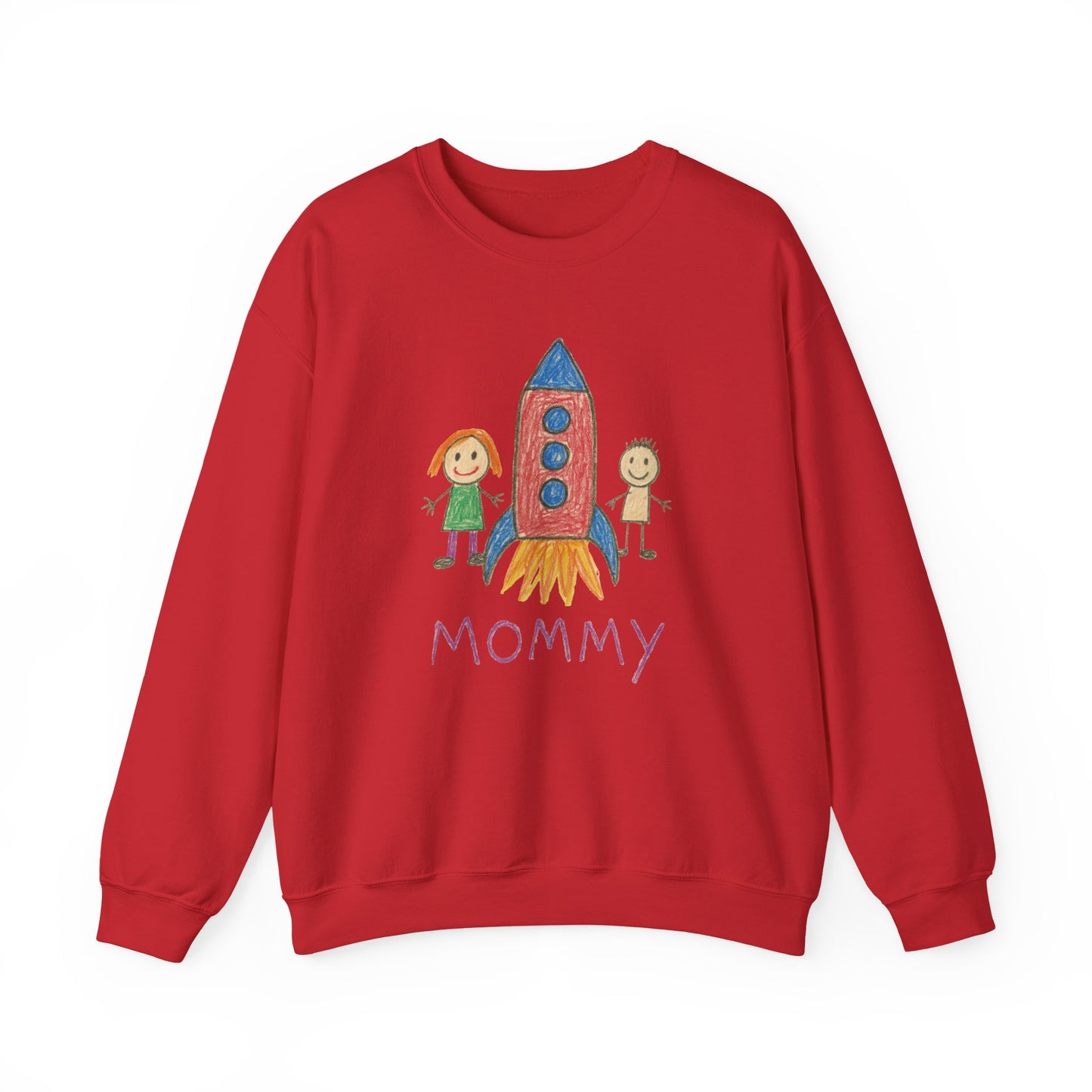 Ladies Personalised Kids Drawing Sweatshirt – Custom Child’s Artwork Printed on Front