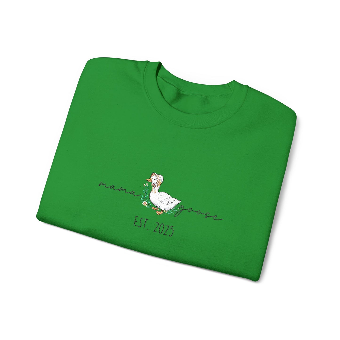 Personalised Embroidered Mama Goose Sweatshirt – Custom Year Mom Sweater