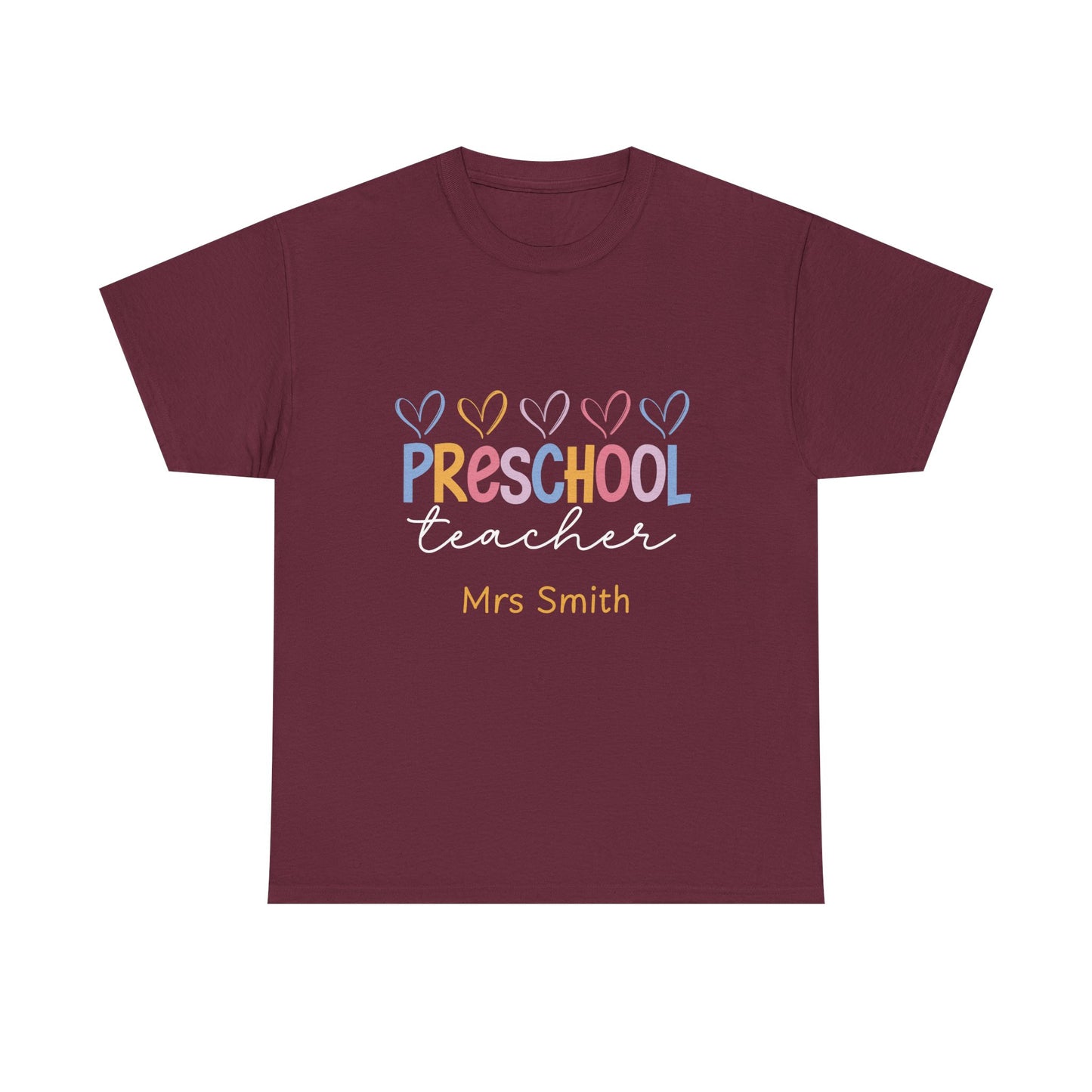 Personalized Preschool Teacher Shirt Custom Name Teacher T-Shirt, Preschool Teachers gift, cute classroom tee, custom teacher appreciation