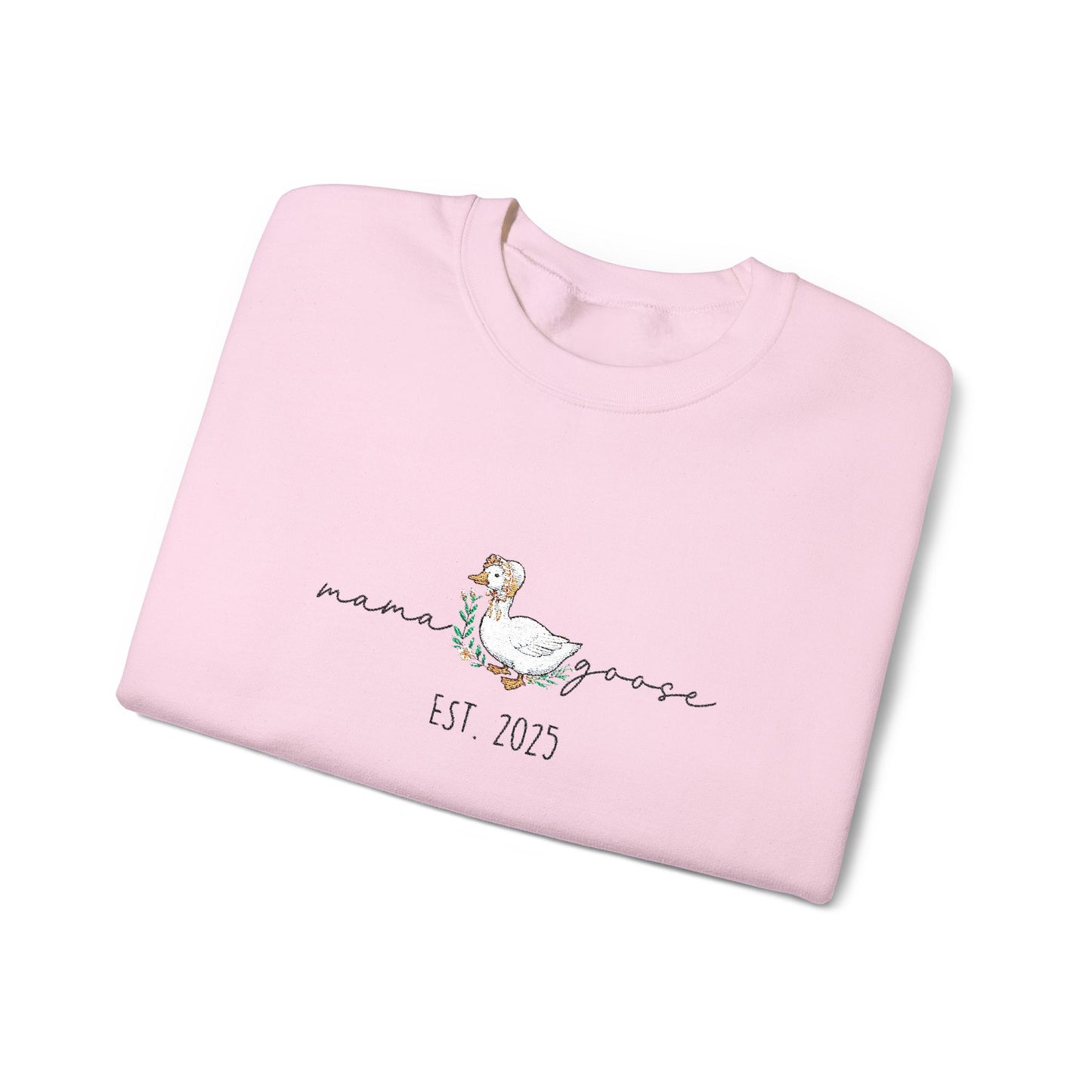 Personalised Embroidered Mama Goose Sweatshirt – Custom Year Mom Sweater