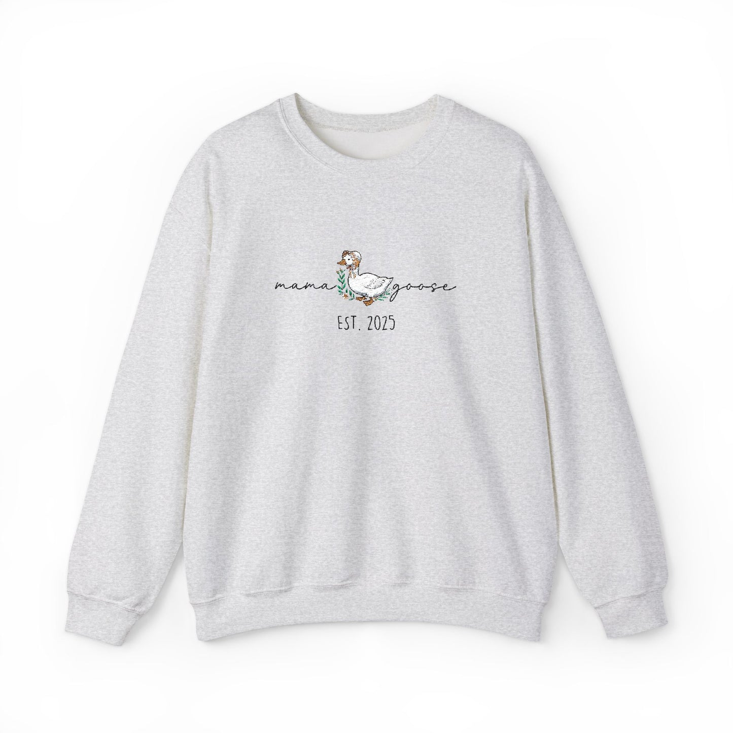 Personalised Embroidered Mama Goose Sweatshirt – Custom Year Mom Sweater
